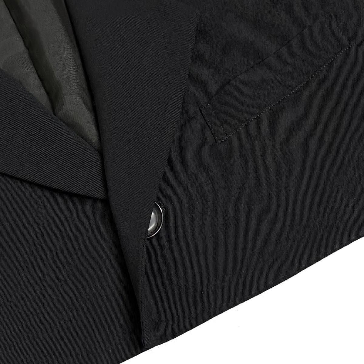 Yohji Yamamoto Yohji Yamamoto Femme Wool Gabardine Cropped Tailored Jacket Size S / US 4 / IT 40 - 9 Thumbnail