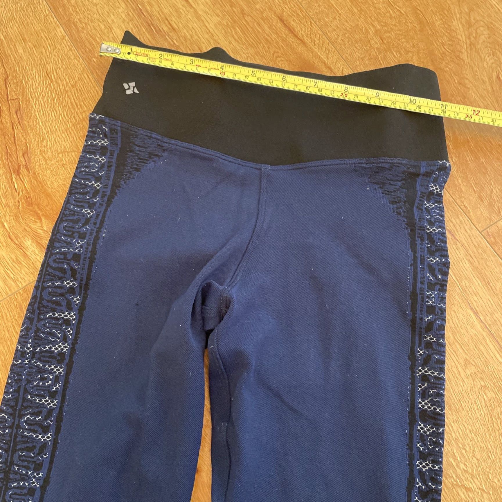 Vintage NUX Leggings Jacquard Lace Printed Greta Compression Navy Black Small Women Skinny Athletic Regular Size S Pocketed? 0 Size 28" / US 6 / IT 42 - 5 Thumbnail