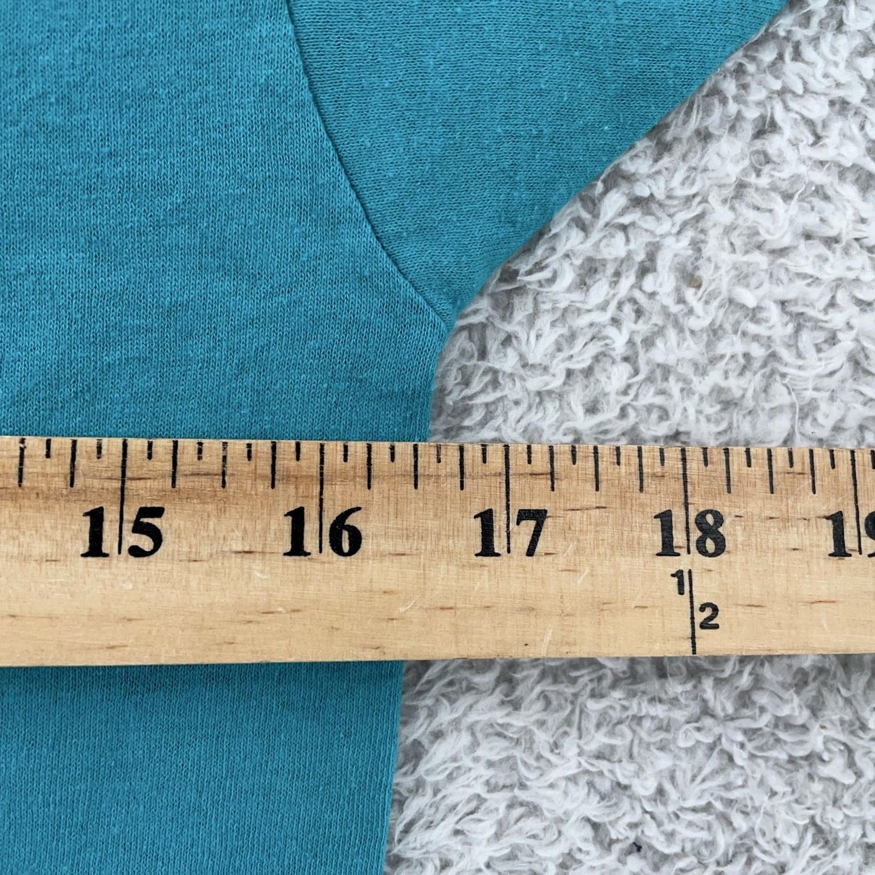 Vintage VINTAGE 90s Blank Pocket Shirt Mens XS Teal Blue Made in USA 50/50 Crewneck Tee Shirt Size US XS / EU 42 / 0 - 7 Thumbnail