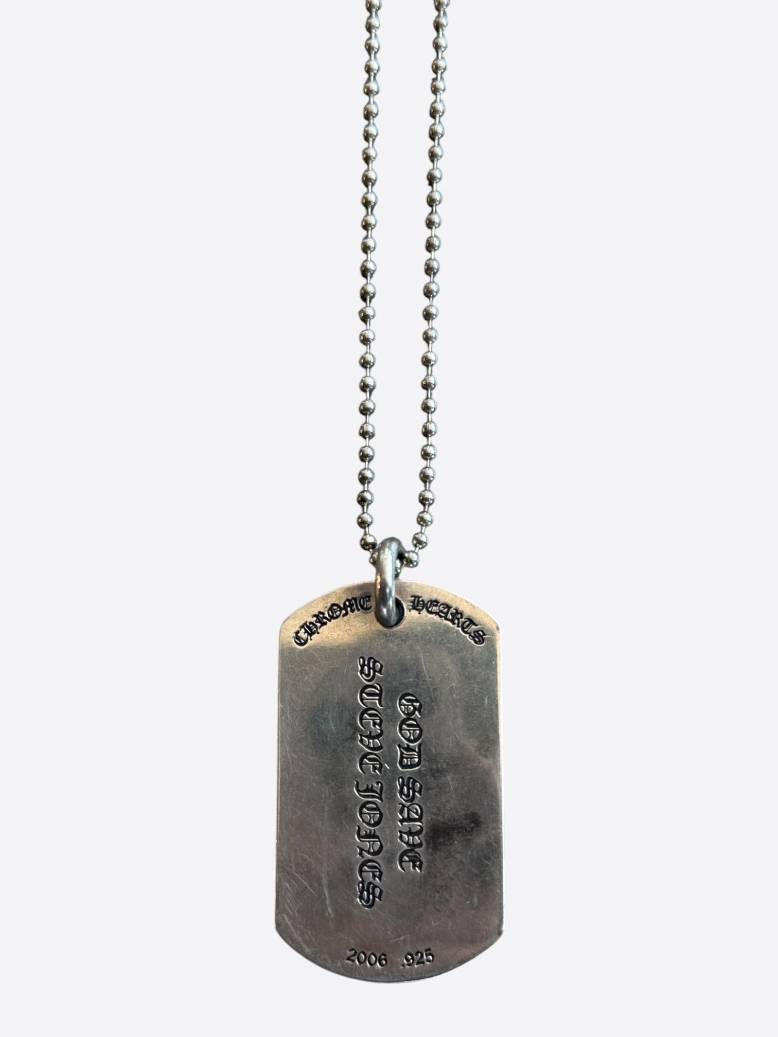 Chrome Hearts Chrome Hearts Silver Union Jack Dog Tag Necklace Size ONE SIZE - 2 Thumbnail