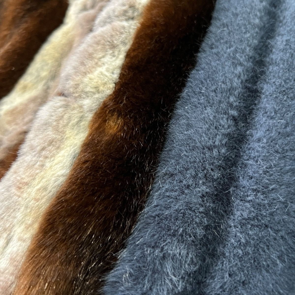 Y/Project Y/PROJECT 2018-19AW Stripe Faux Fur Check Coat Size US XS / EU 42 / 0 - 3 Thumbnail