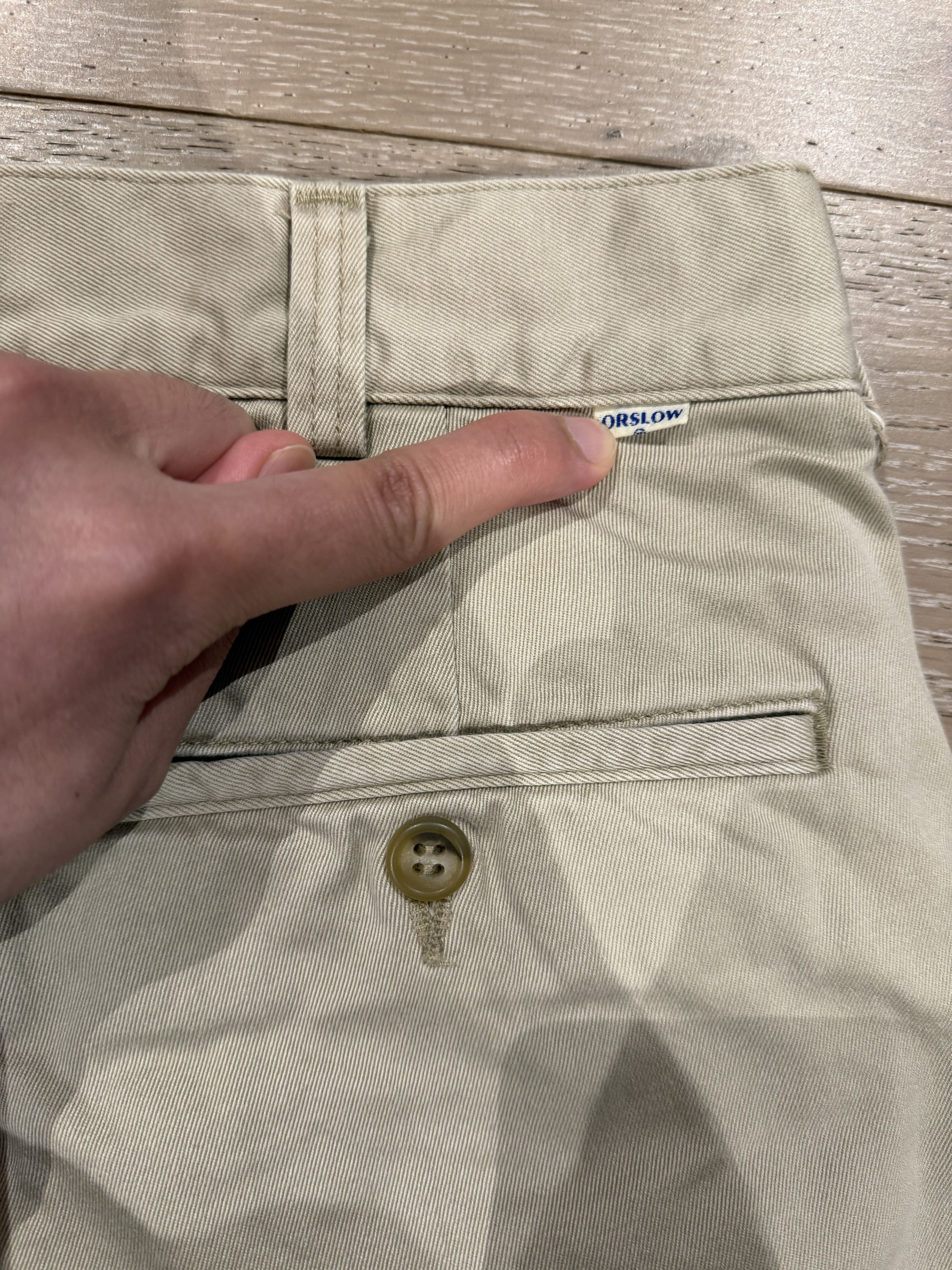 Orslow 💚 Orslow Two Tuck Wide Trousers Khaki Size 2 NEW Size US 32 / EU 48 - 14 Thumbnail