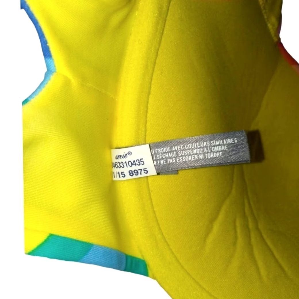 Vintage Aerie Yellow Ribbed Swim Top Brooke 34C Crossover M Women Top Size M / US 6-8 / IT 42-44 - 8 Thumbnail