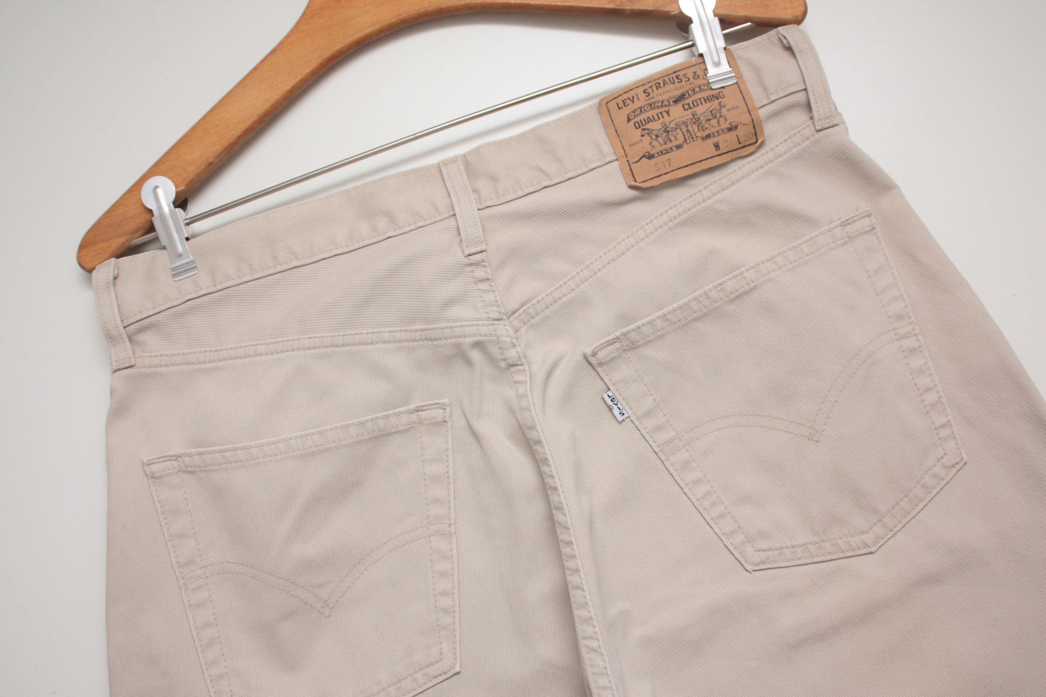 Levi's Levi's 517 Vintage Beige Denim Jeans Men's W34L30 1996 Size US 34 / EU 50 - 1 Thumbnail