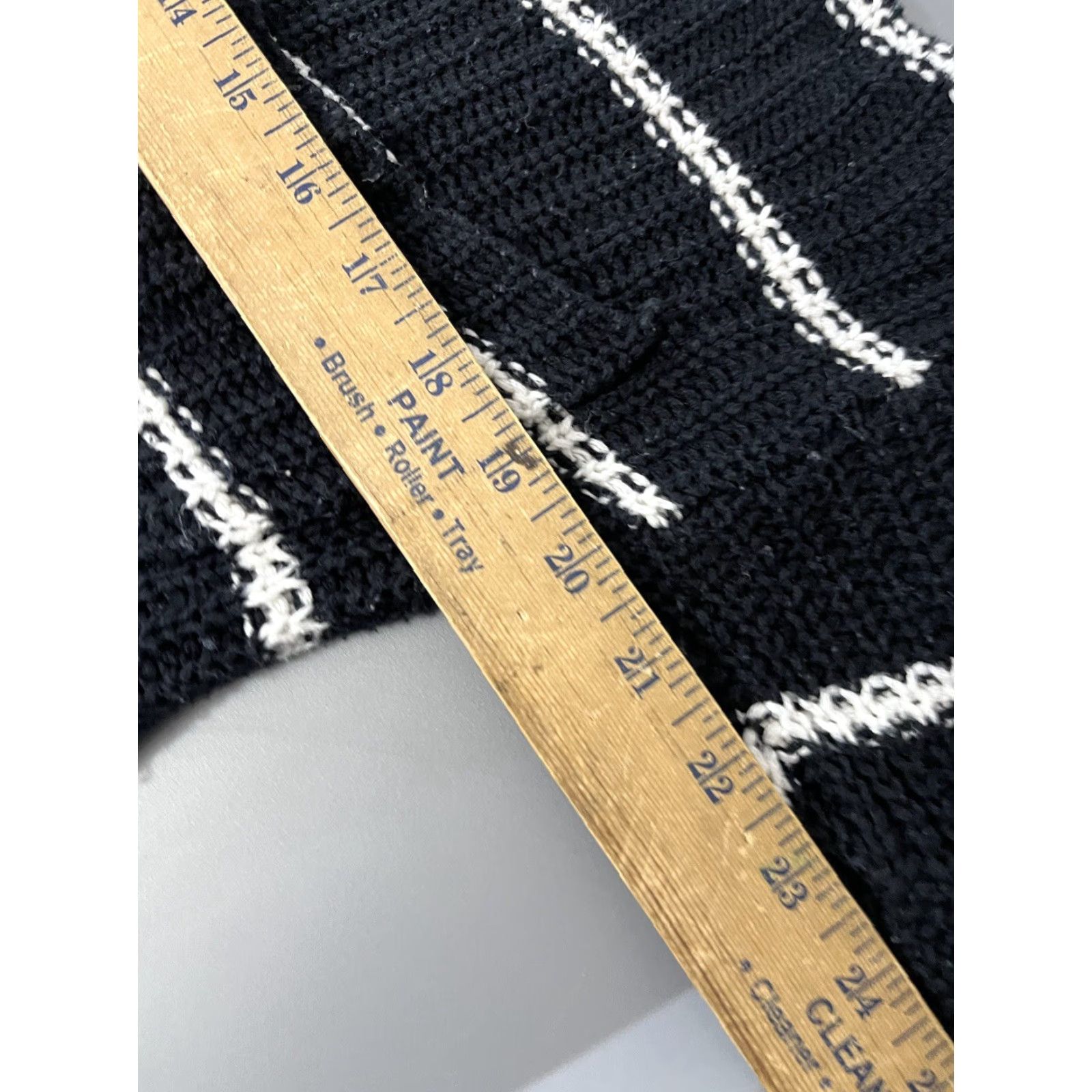 American Eagle Outfitters American Eagle Outfitters Sweater Women Size XXS Black White Crew Neck Striped Knit Pullover Open-Knit Casual Fall Winter Size XXS / US 00 / IT 34 - 5 Thumbnail