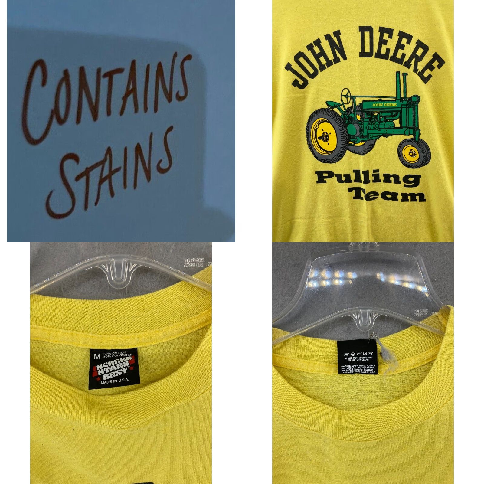 Vintage VINTAGE Screen Stars Best TShirt Shirt Mens M Yellow USA 90s Graphic Print Crew Neck Short Sleeve Jersey Yellow 90s Mens Size US M / EU 48-50 / 2 - 8 Thumbnail