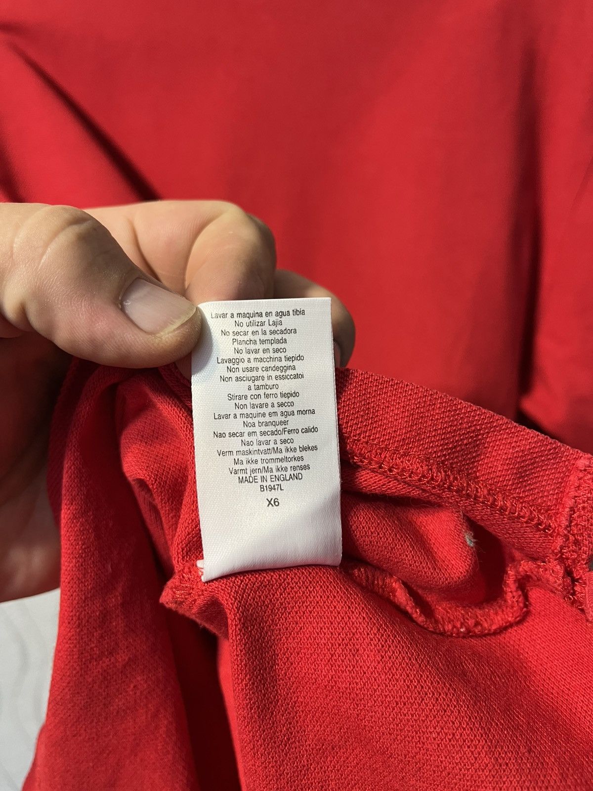 Burberry × Vintage Burberry’s Vintage Men’s Red Cotton Polo Shirt Size M Size US M / EU 48-50 / 2 - 8 Thumbnail