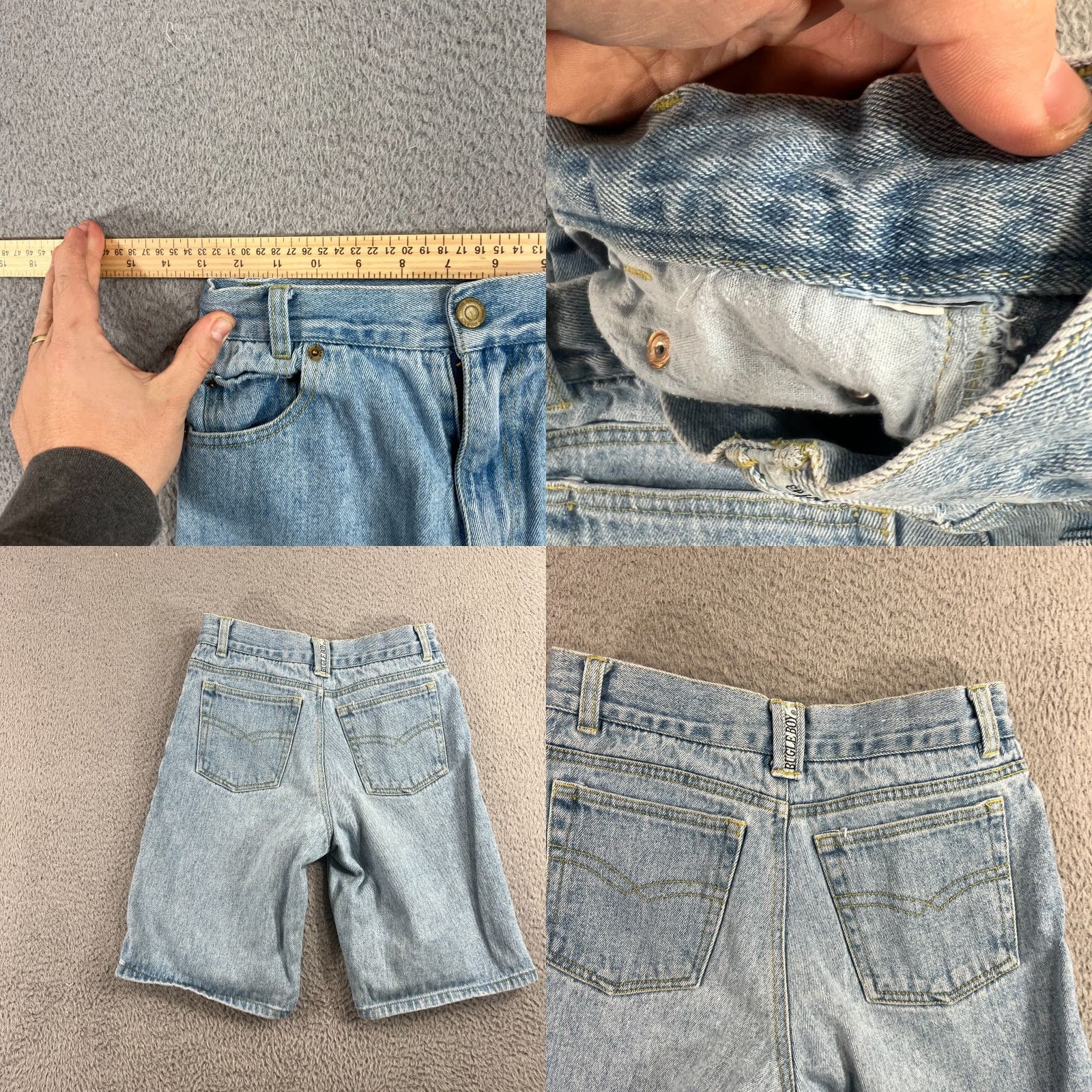 Bugle Boy VINTAGE Bugle Boy Jeans Bermuda Shorts 25" Light Blue Denim Casual Mens 90s Vintage Size US 26 / EU 42 - 8 Thumbnail