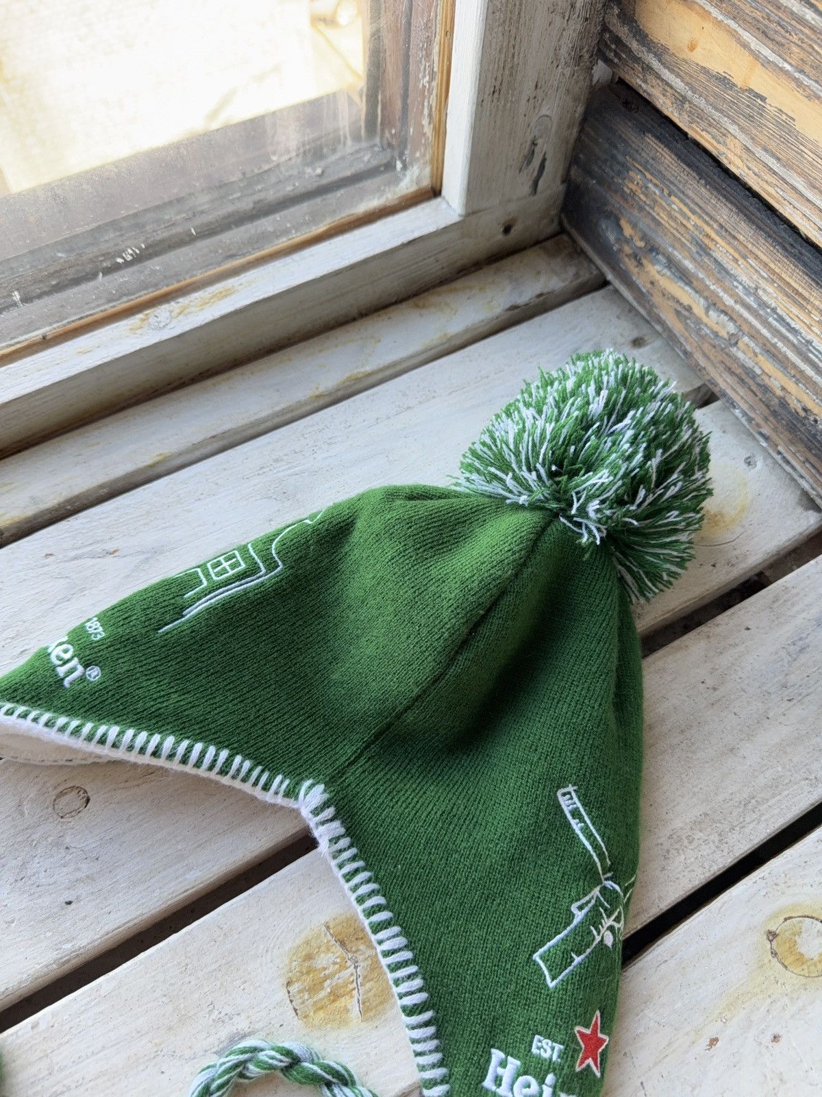 Vintage Vintage 90s Heineken US Trapper hat Green Beer Y2K Retro Size ONE SIZE - 8 Thumbnail