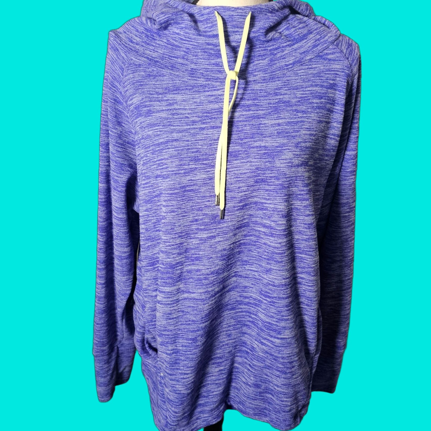 Vintage Women’s Hoodie Lukas Hoodie Heather Royal Blue Pullover Size L Size L / US 10 / IT 46 - 1 Thumbnail