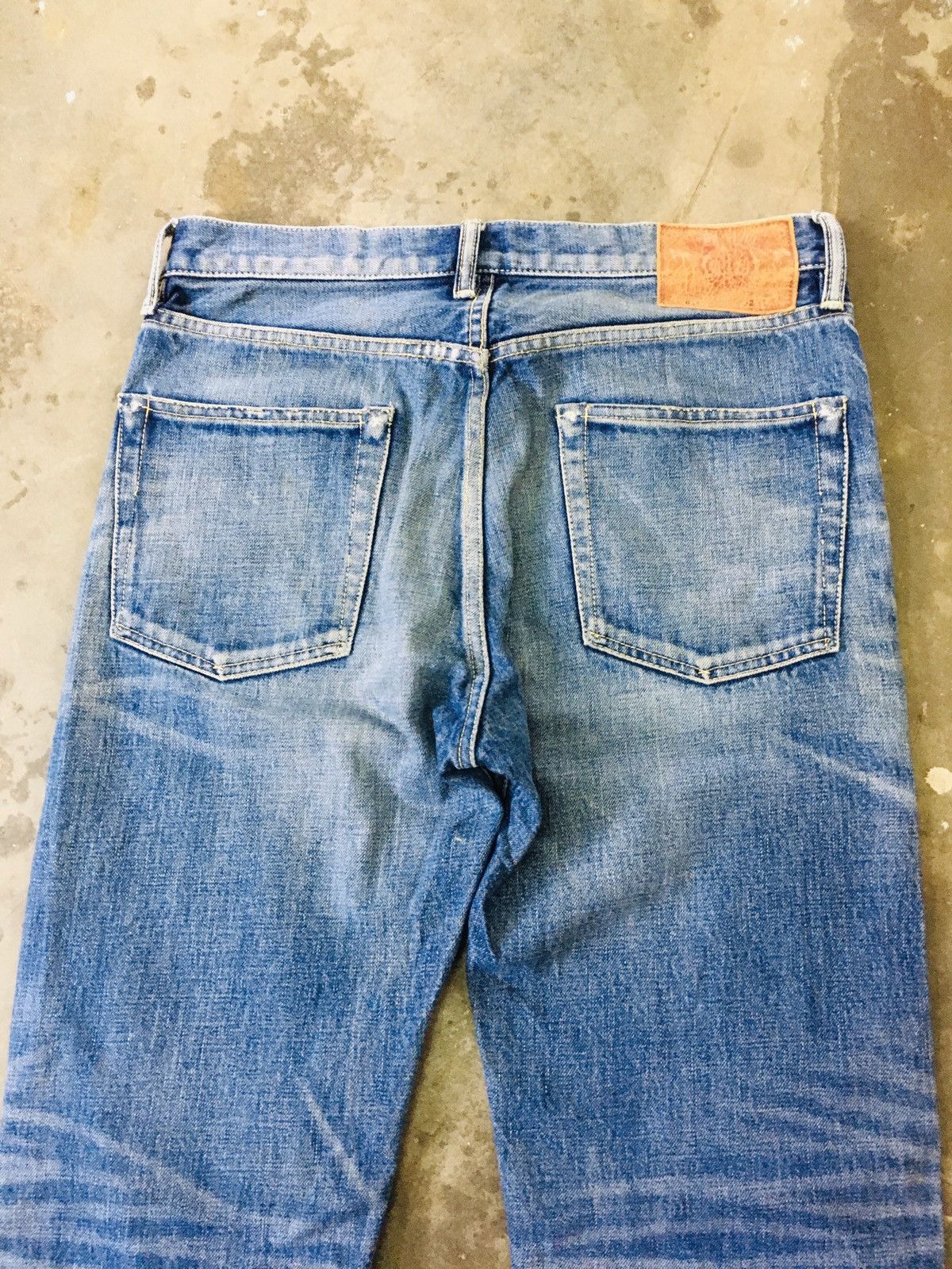 Japanese Brand W Craft Union Distressed Jeans (15) Size US 32 / EU 48 - 4 Thumbnail