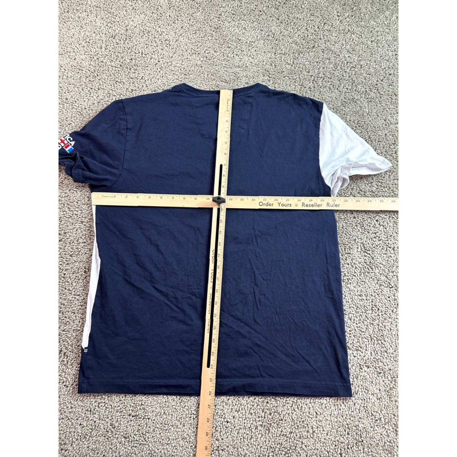 Nautica Nautica Blue Sail Shirt Mens L Colorblock Embroidered T-Shirt Casual Crew Neck Short Sleeve Cotton Knit Size US L / EU 52-54 / 3 - 6 Thumbnail