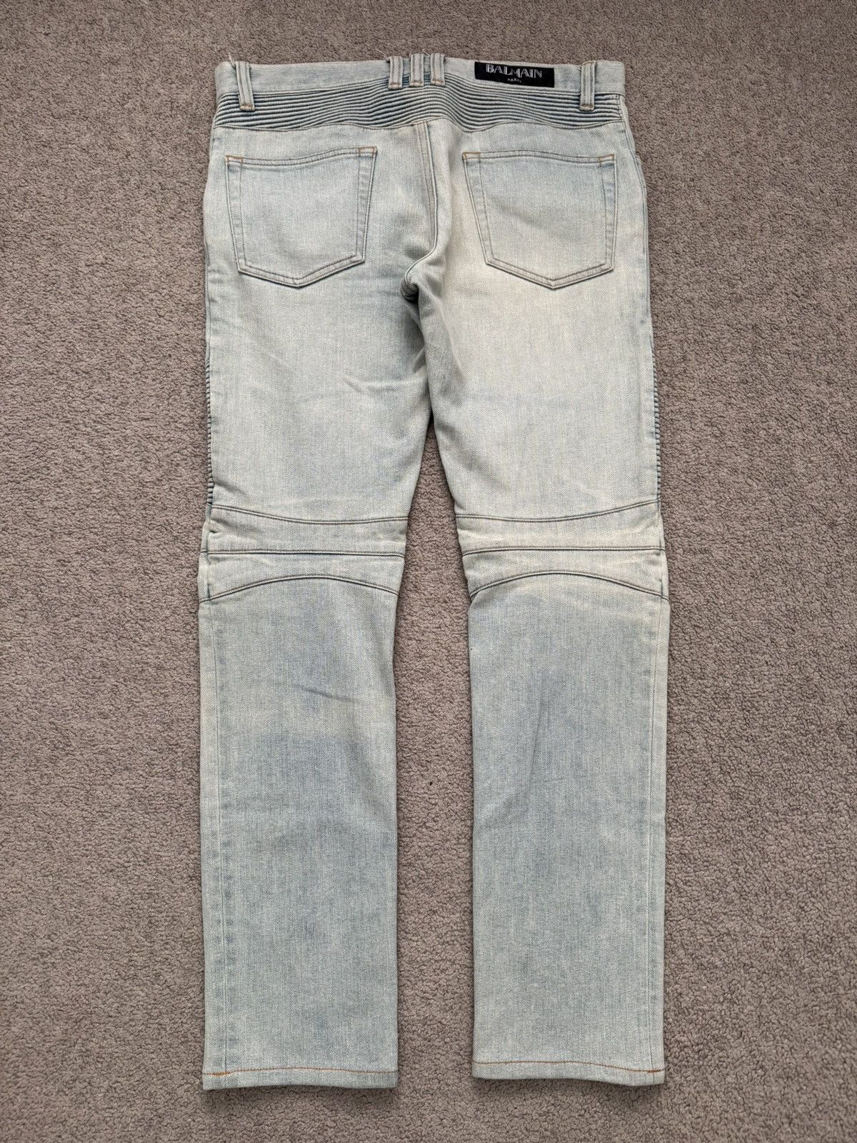 Balmain SS16 Balmain Olivier Rousteing Zip Biker Denim Jeans Size US 30 / EU 46 - 8 Thumbnail