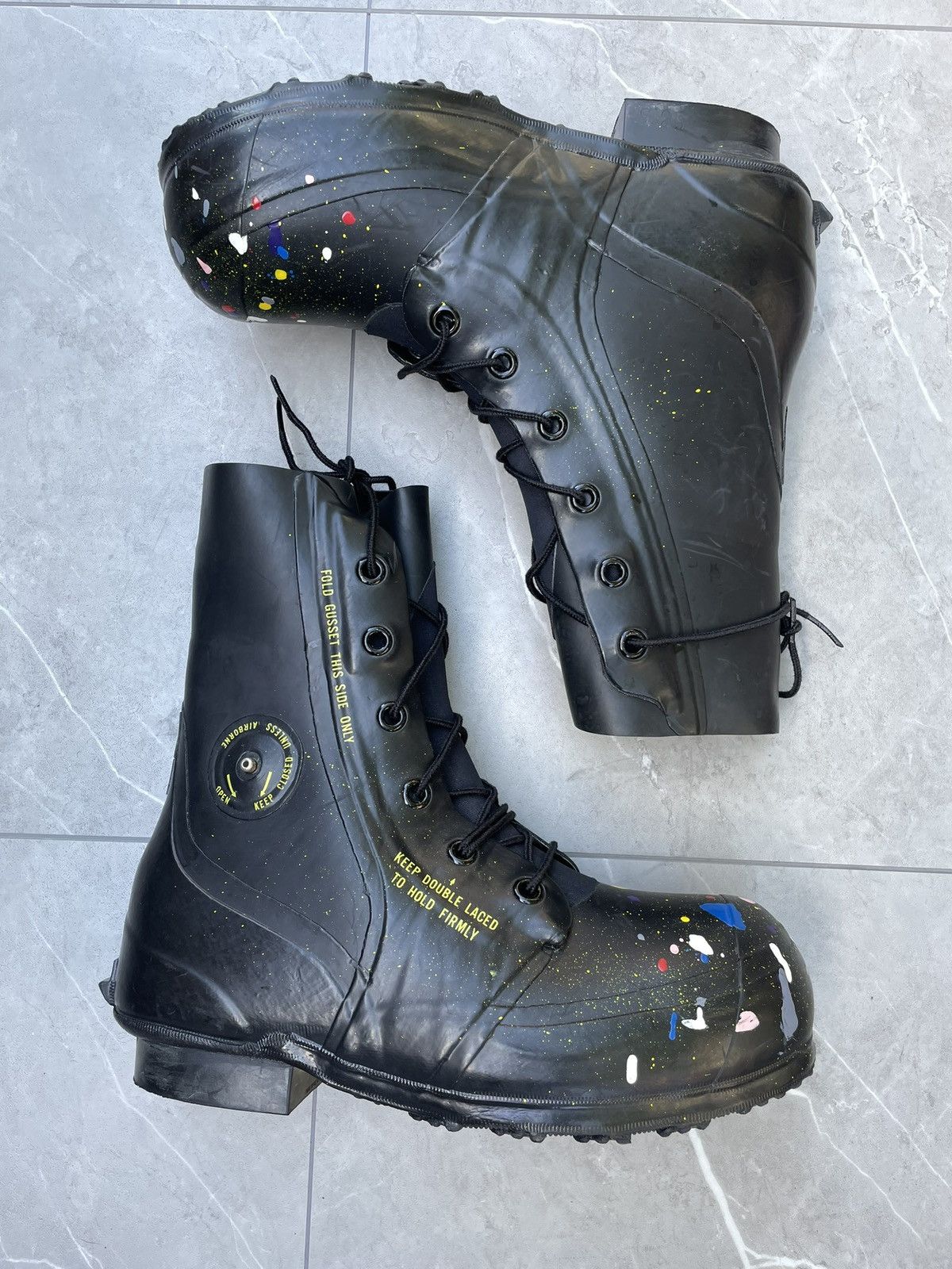 Vintage Trashed 70s Vintage Bata Rubber Bunny / Mickey Boots | Grailed