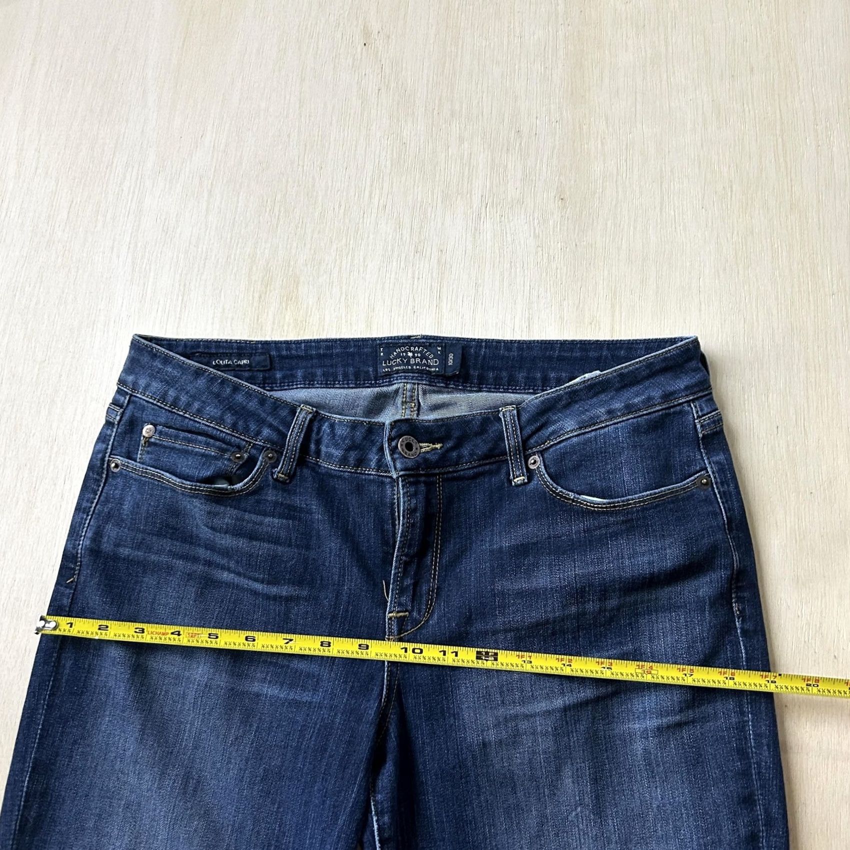 Lucky Brand Lucky Brand Womens Straight Jeans 10/30 Dark Wash Blue Denim Mid Rise Regular Size 32" / US 10 / IT 46 - 5 Thumbnail