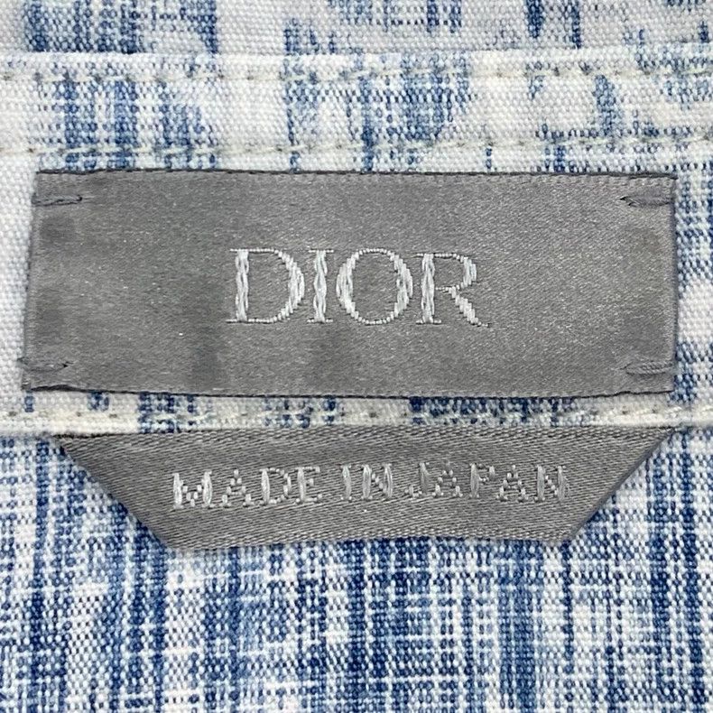Dior Dior Size 38 Blue logo jacquart full printed cotton lapel s Size US XS / EU 42 / 0 - 6 Thumbnail