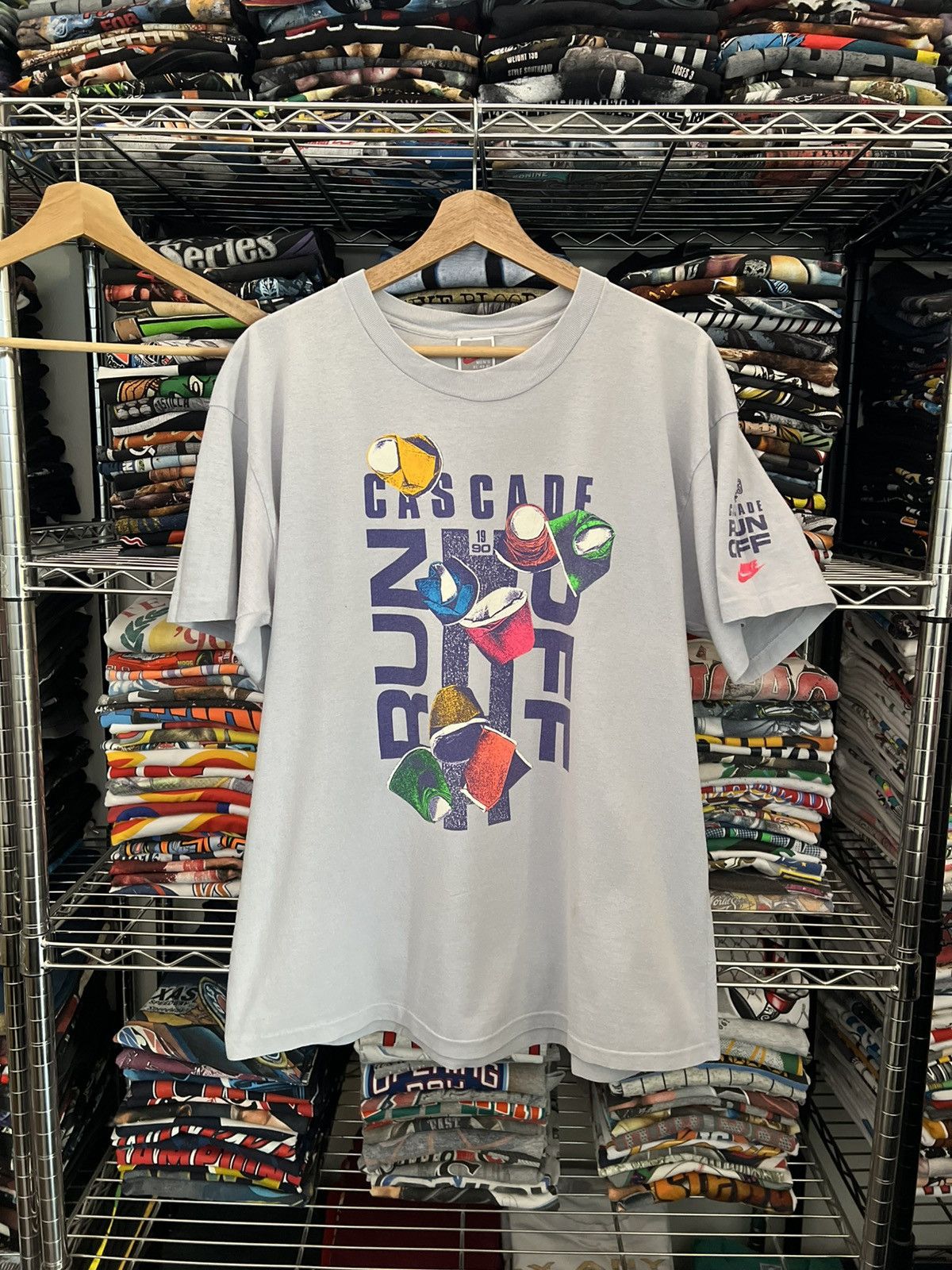 Nike 1990 Cascade Run Off Single Stitch Tee Size US XL / EU 56 / 4 - 1 Thumbnail