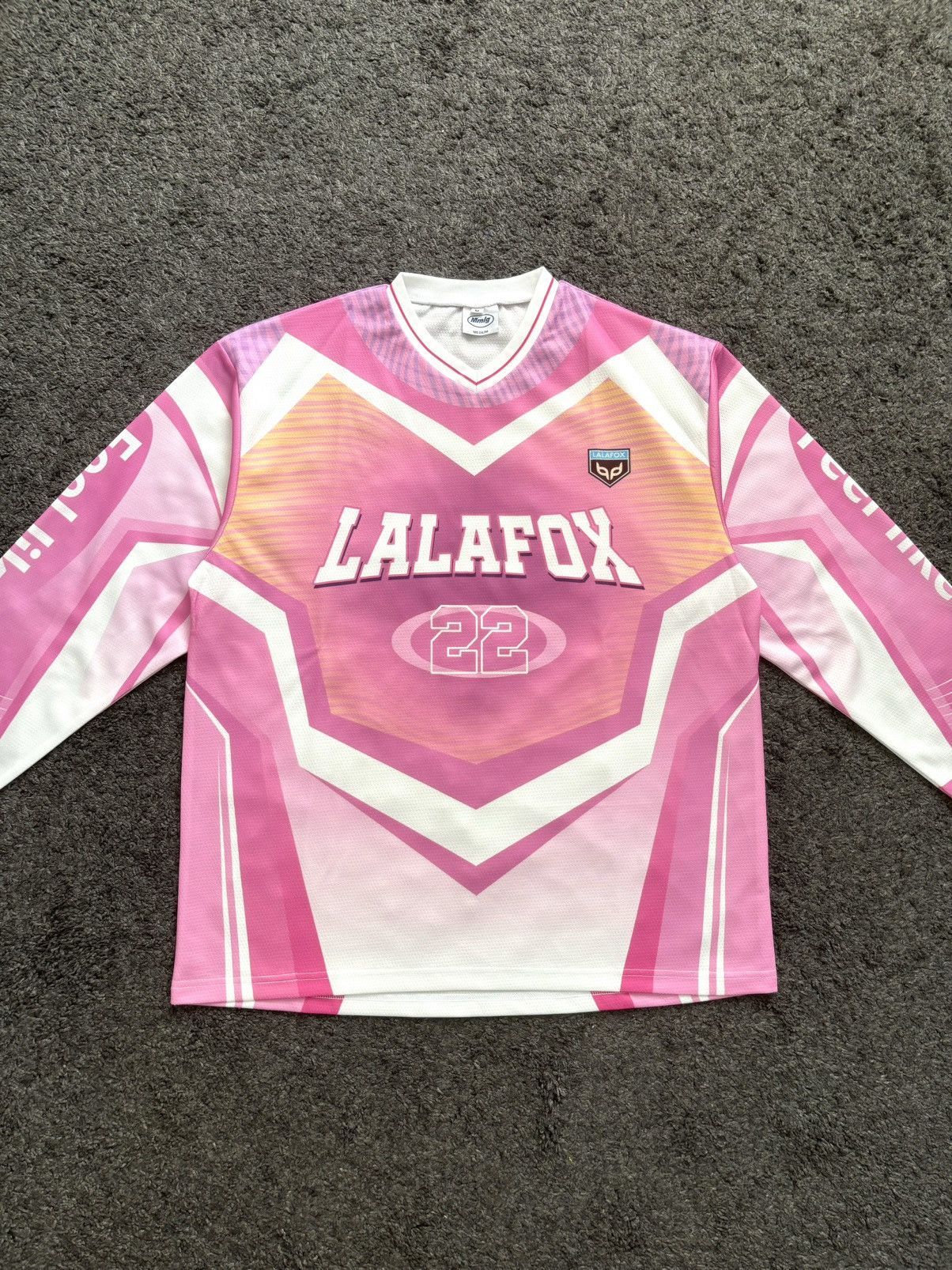 Japanese Brand Lalafox pink 22 streetwear unisex long sleeves jersey tee Size US M / EU 48-50 / 2 - 1 Thumbnail