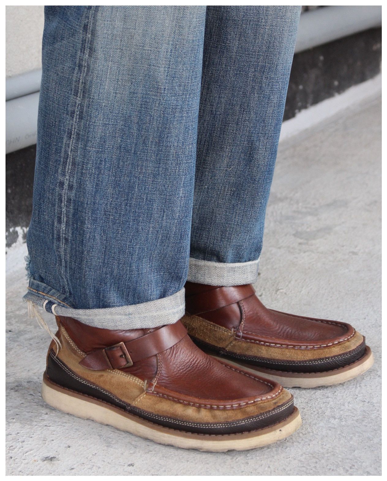 Vintage 2000S UNITED ARROWS GREEN LABEL RELAXING MOCCASIN BOOTS Size US 8 / EU 41 - 3 Thumbnail
