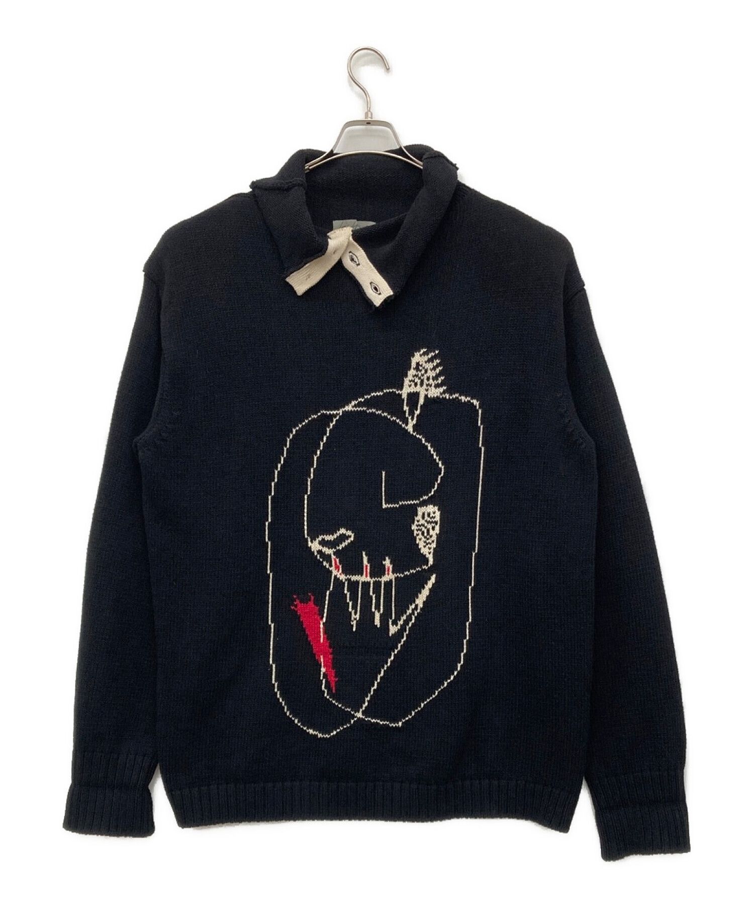 Yohji Yamamoto Yohji Yamamoto High Neck Pullover Knit Black 3 Size US L / EU 52-54 / 3 - 1 Thumbnail
