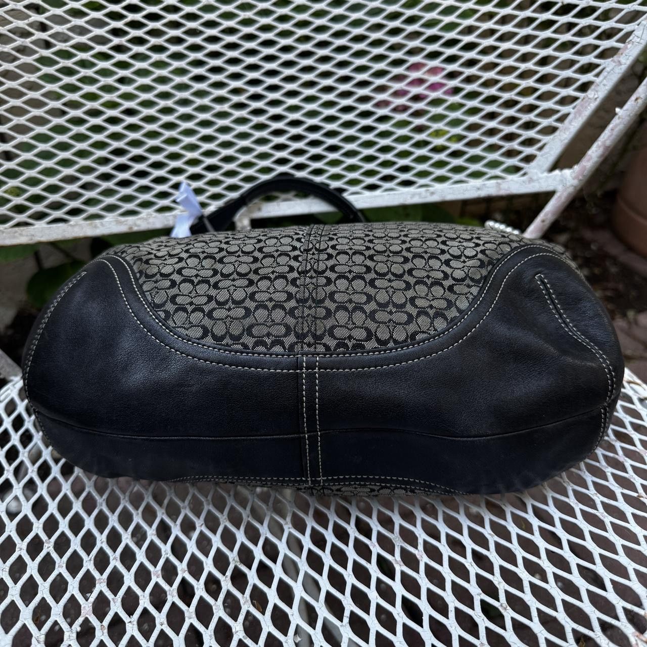 Coach Y2K Black Coach Monogramed Slouchy Hobo Bag Size ONE SIZE - 3 Thumbnail