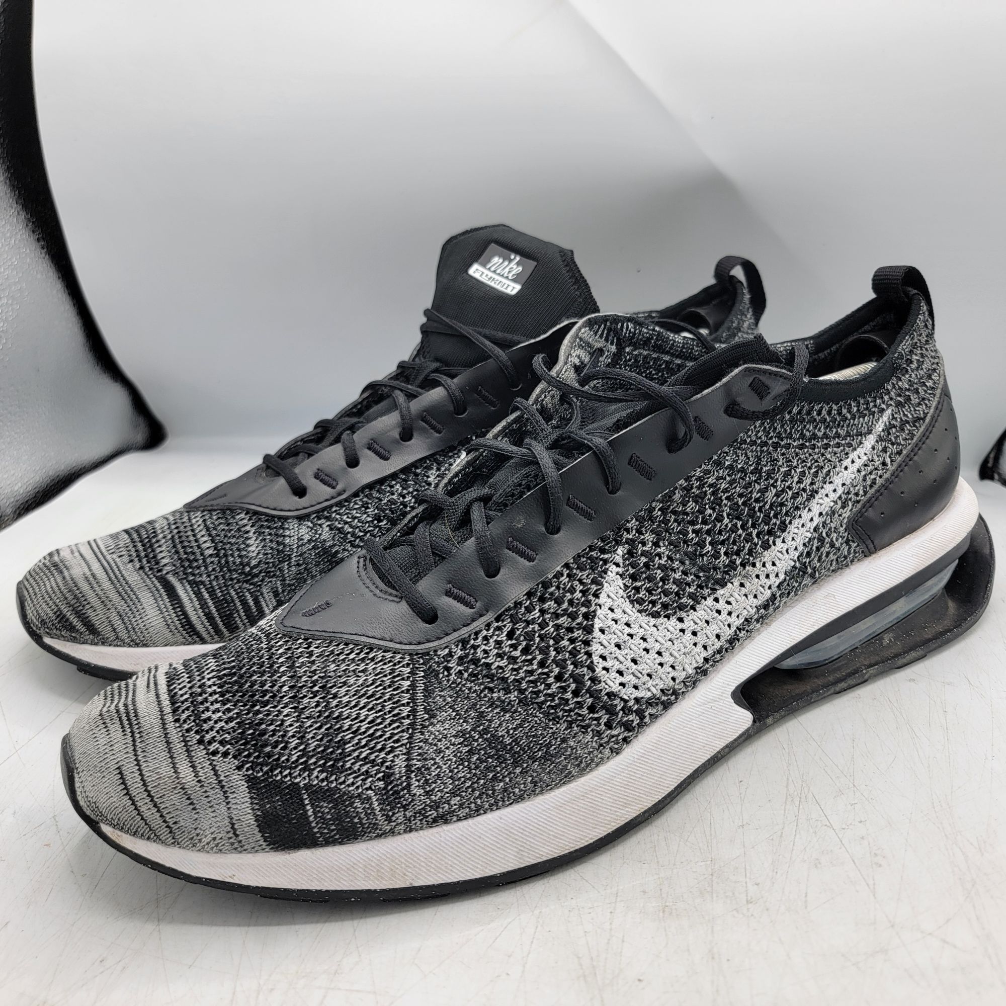 Nike Nike Air Max Flyknit Racer Mens 15 Running Shoes Black White Size US 15 / EU 48 - 4 Thumbnail