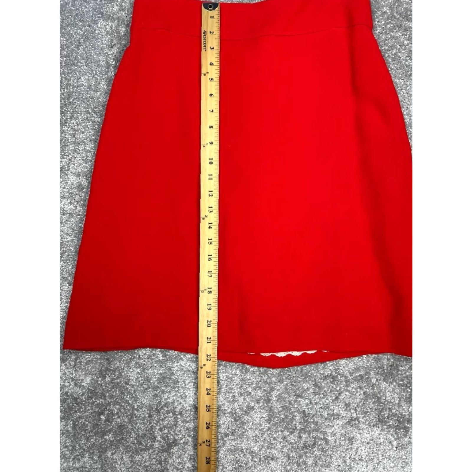 Vintage kate spade new york Skirt Womens 8 A-Line Red Back Zip Lined Short Modern Classic Vintage: No Size 30" / US 8 / IT 44 - 2 Thumbnail
