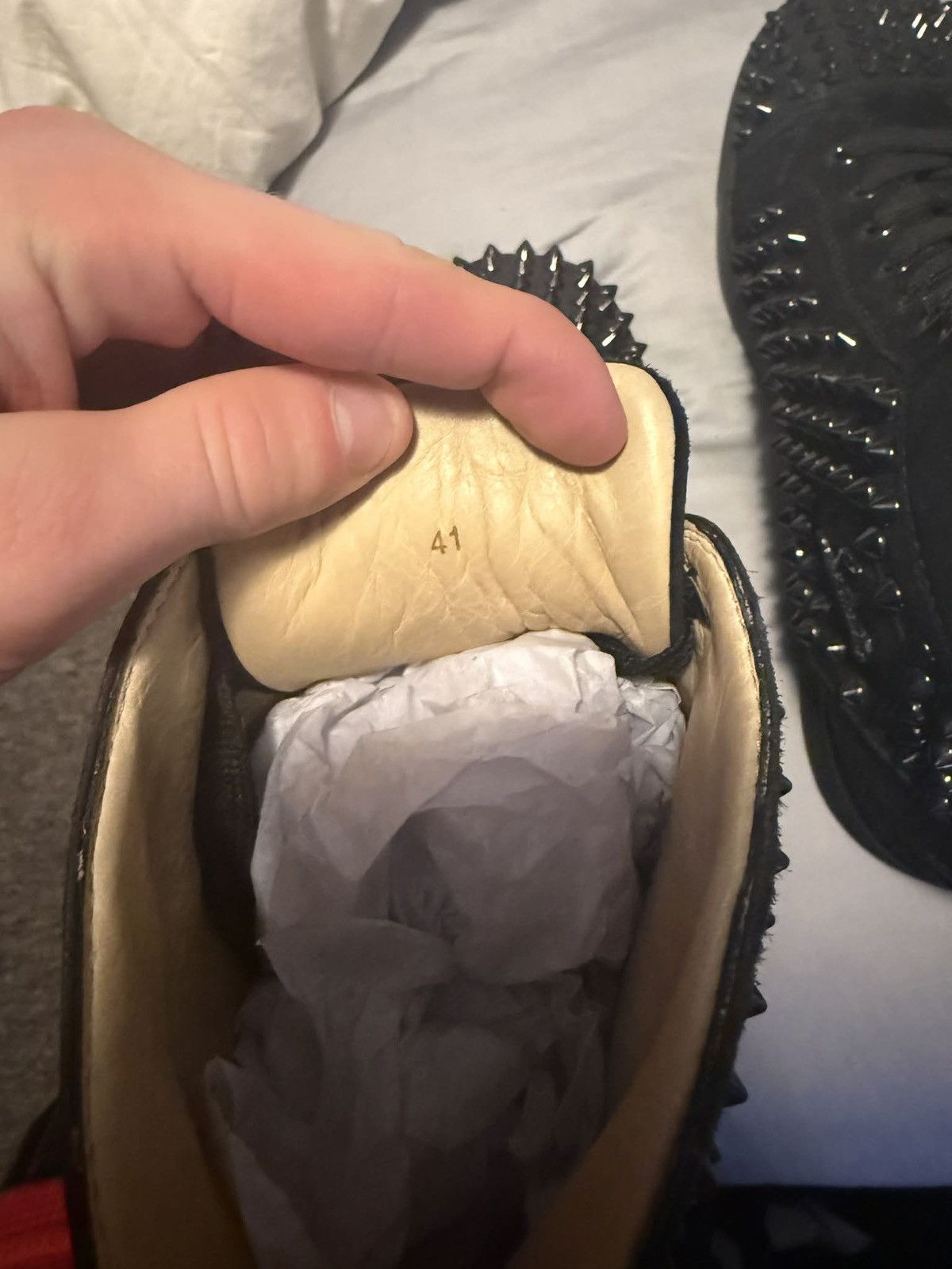 Christian Louboutin Red Bottoms by Christian Louboutin “Triple Black Spike” Size US 8 / EU 41 - 7 Thumbnail