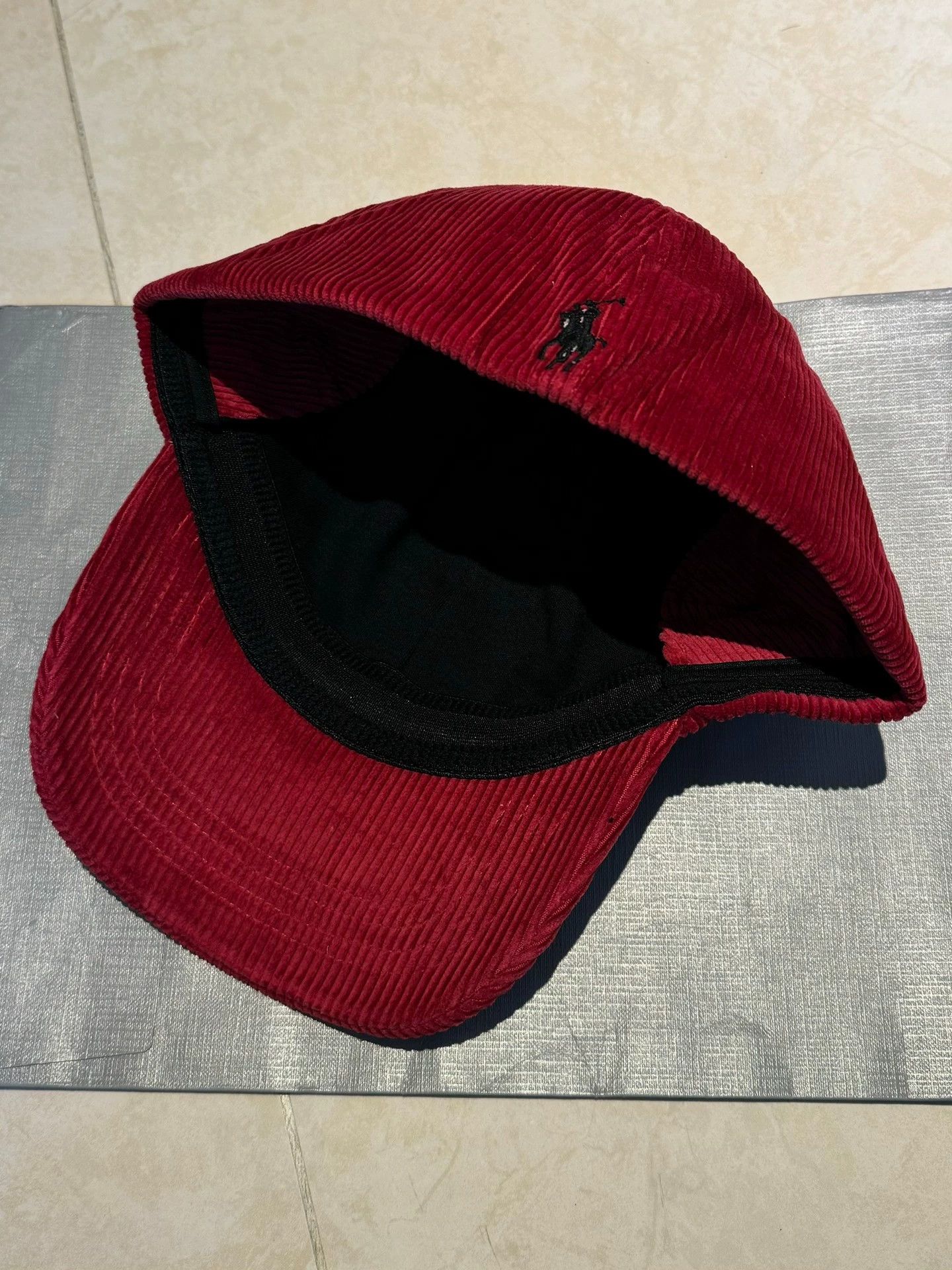 Polo Ralph Lauren POLO RL Vintage Embroidered Corduroy Earflap Hat Red/Pink Size ONE SIZE - 4 Thumbnail