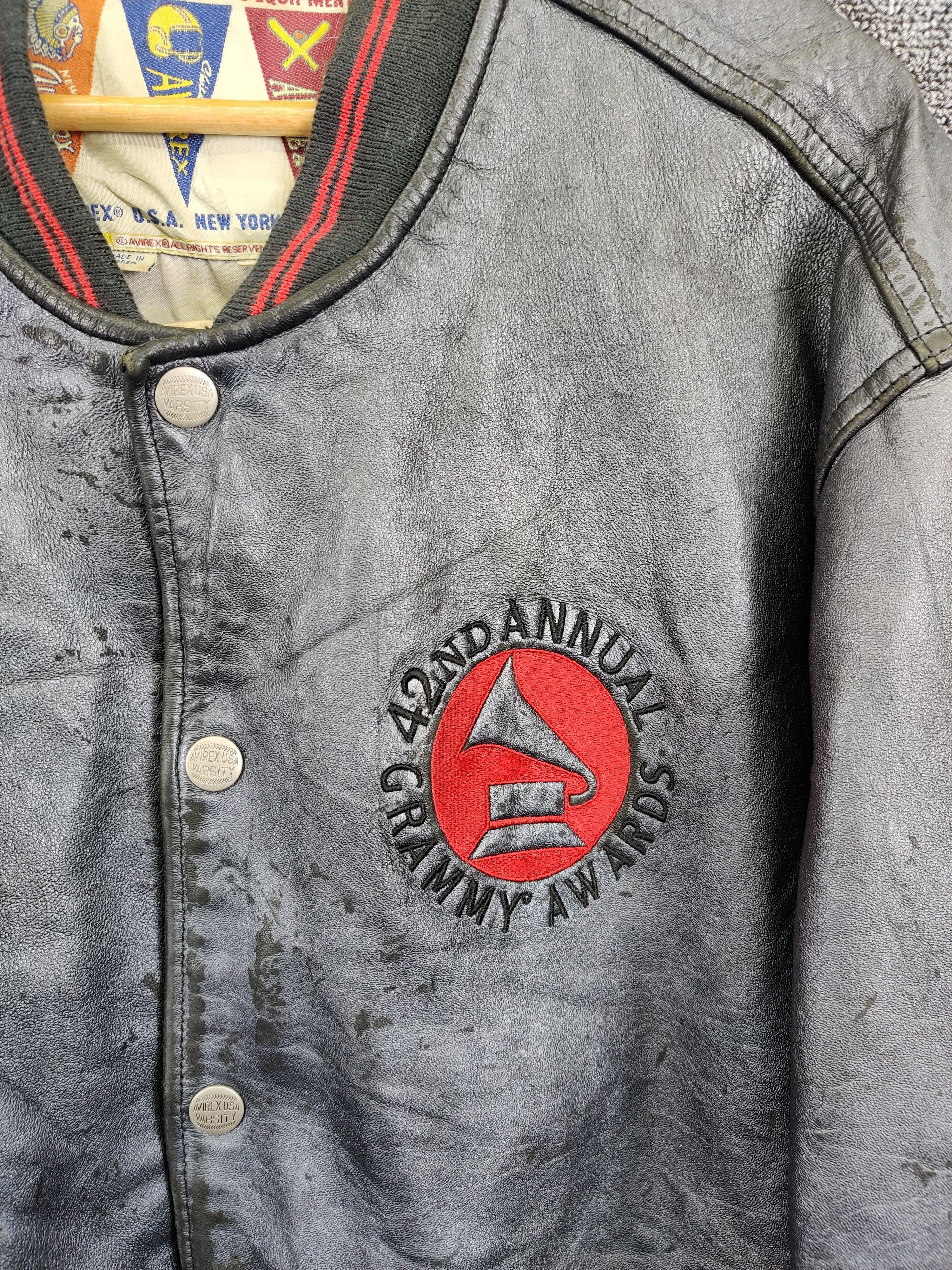 Avirex Vintage Avirex 42nd Grammy Awards Varsity Leather Jacket Size US XXL / EU 58 / 5 - 3 Thumbnail