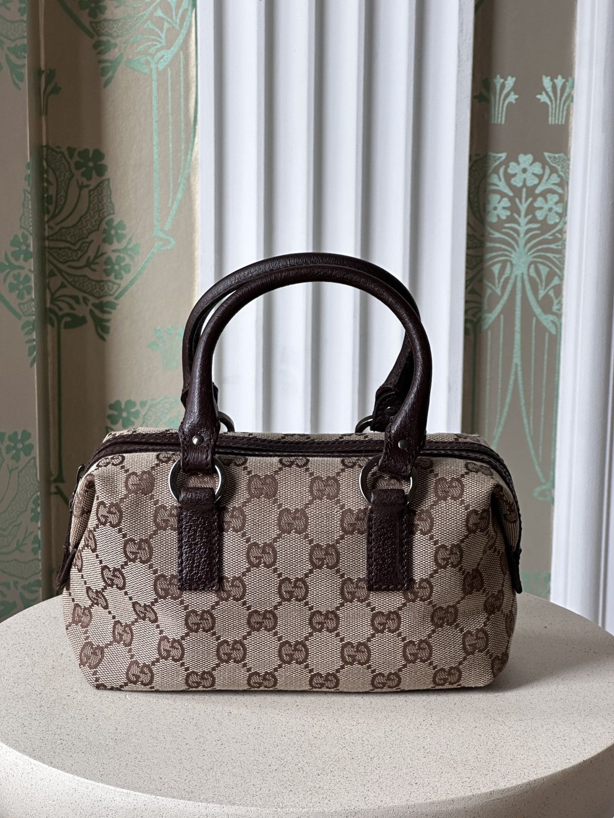 Gucci GUCCI Mini Monogram Canvas Boston Hand Bag Leather 113010 Size ONE SIZE - 5 Thumbnail
