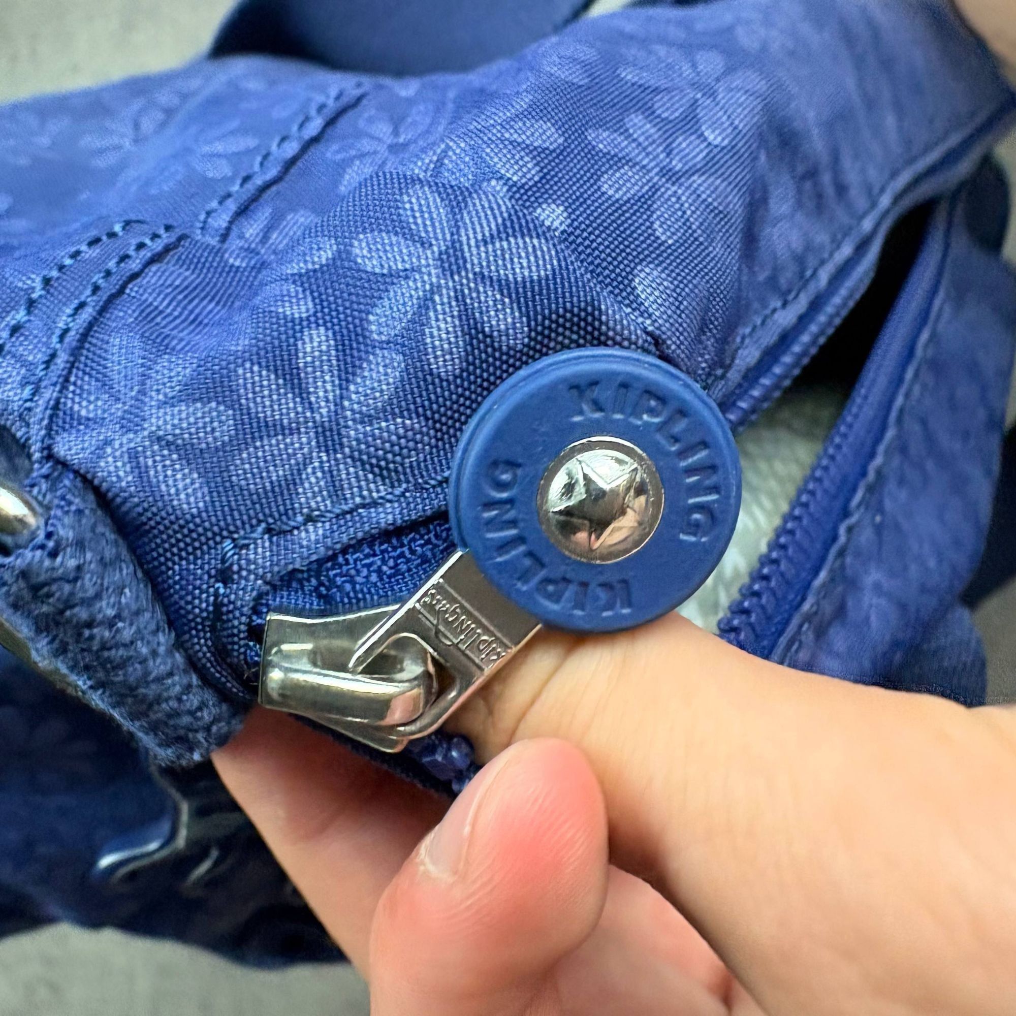 Other Kipling Blue Floral Nylon Tote Bag With Double Handles & Mul Size ONE SIZE - 7 Thumbnail