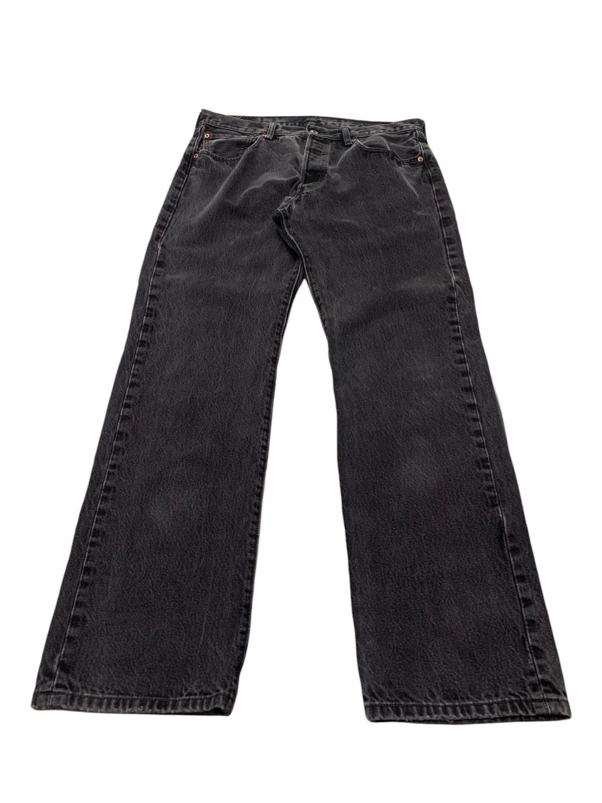 LVC × Levi's × Vintage Vintage Levis 501 faded super black distressed jeans pants Size US 34 / EU 50 - 3 Thumbnail