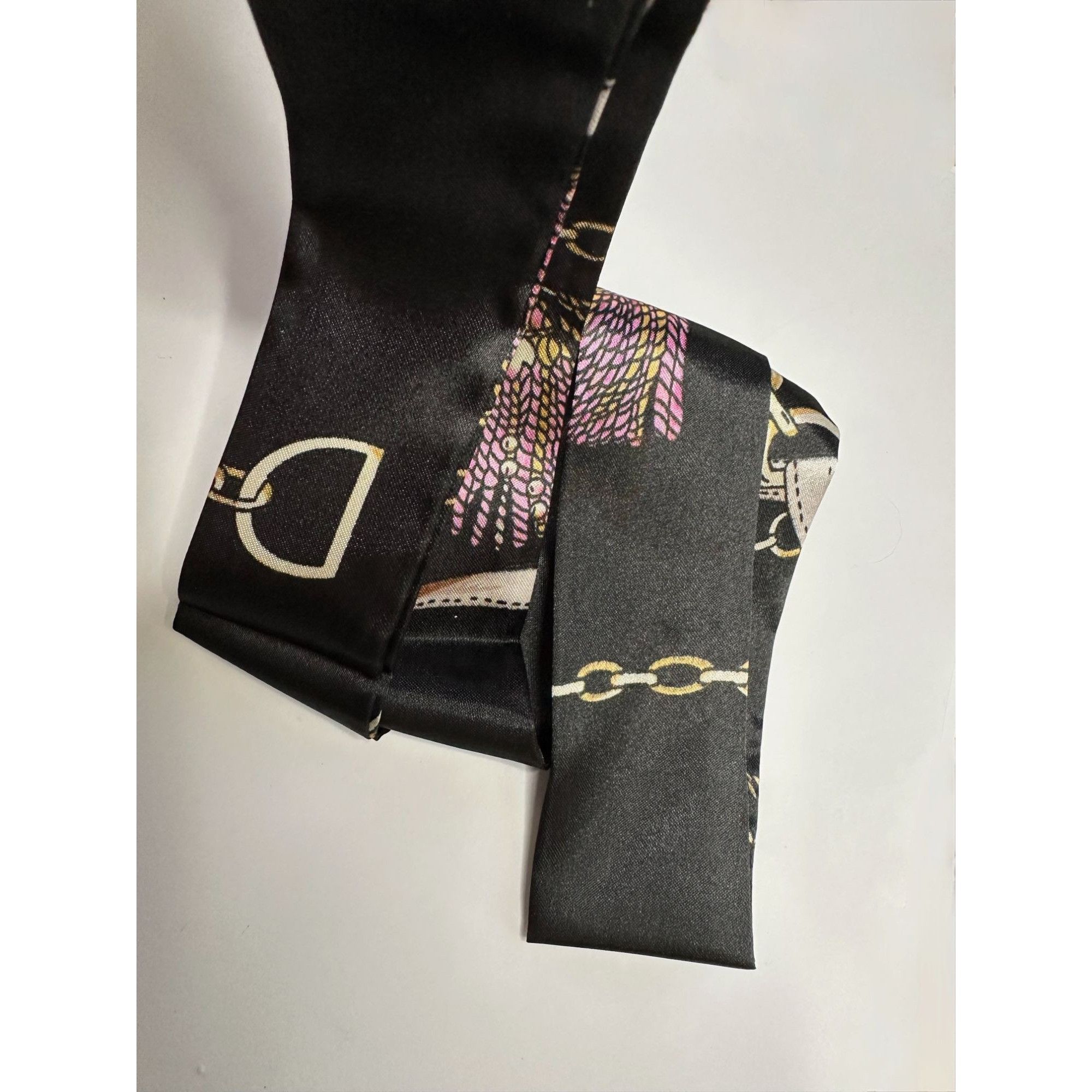 Other Women's Silky Black Bag/Purse Scarf Size ONE SIZE - 3 Thumbnail