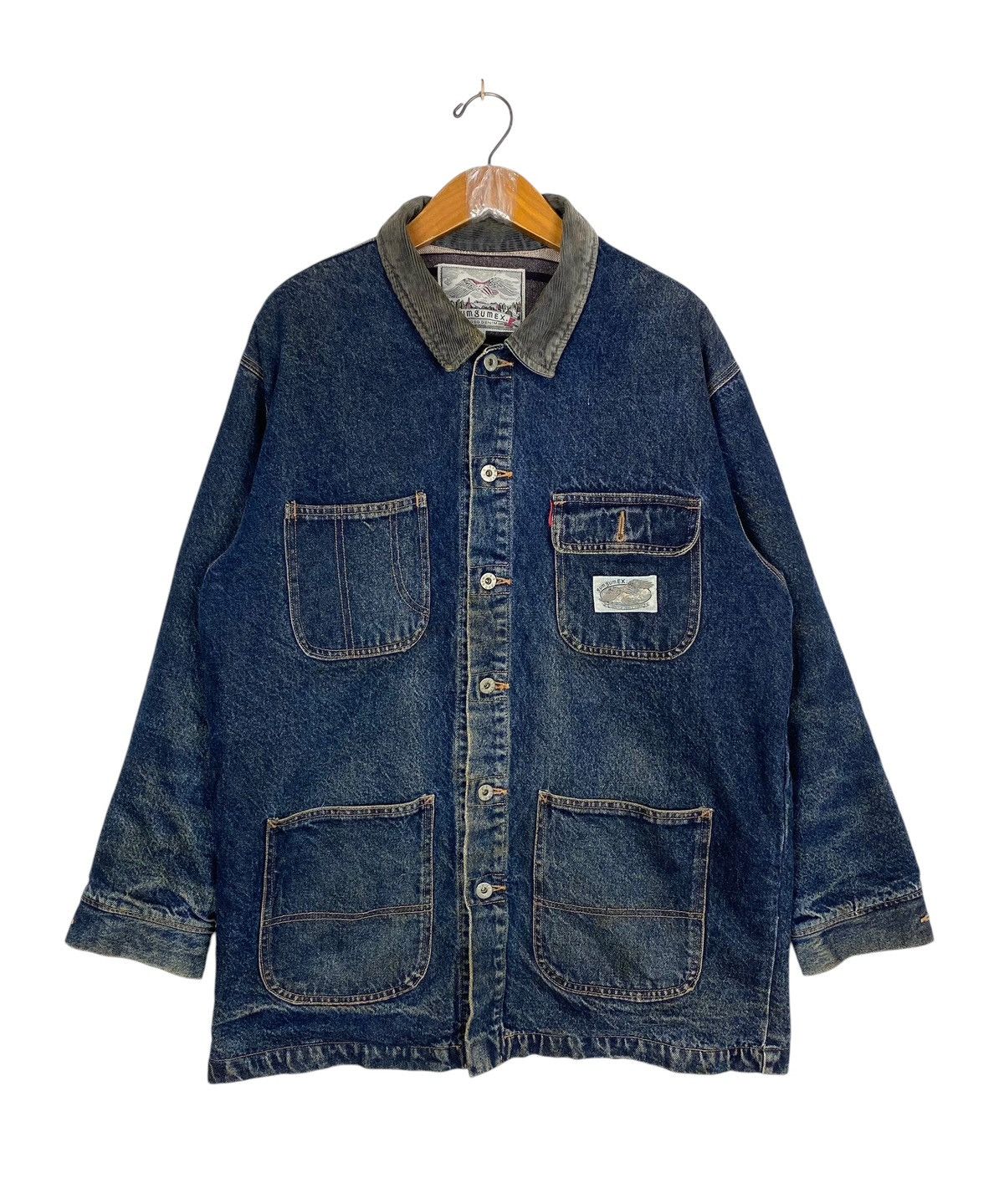 Japanese Brand Rare‼️ Vintage Gum Gumex Chore Denim Jacket Size US L / EU 52-54 / 3 - 1 Thumbnail