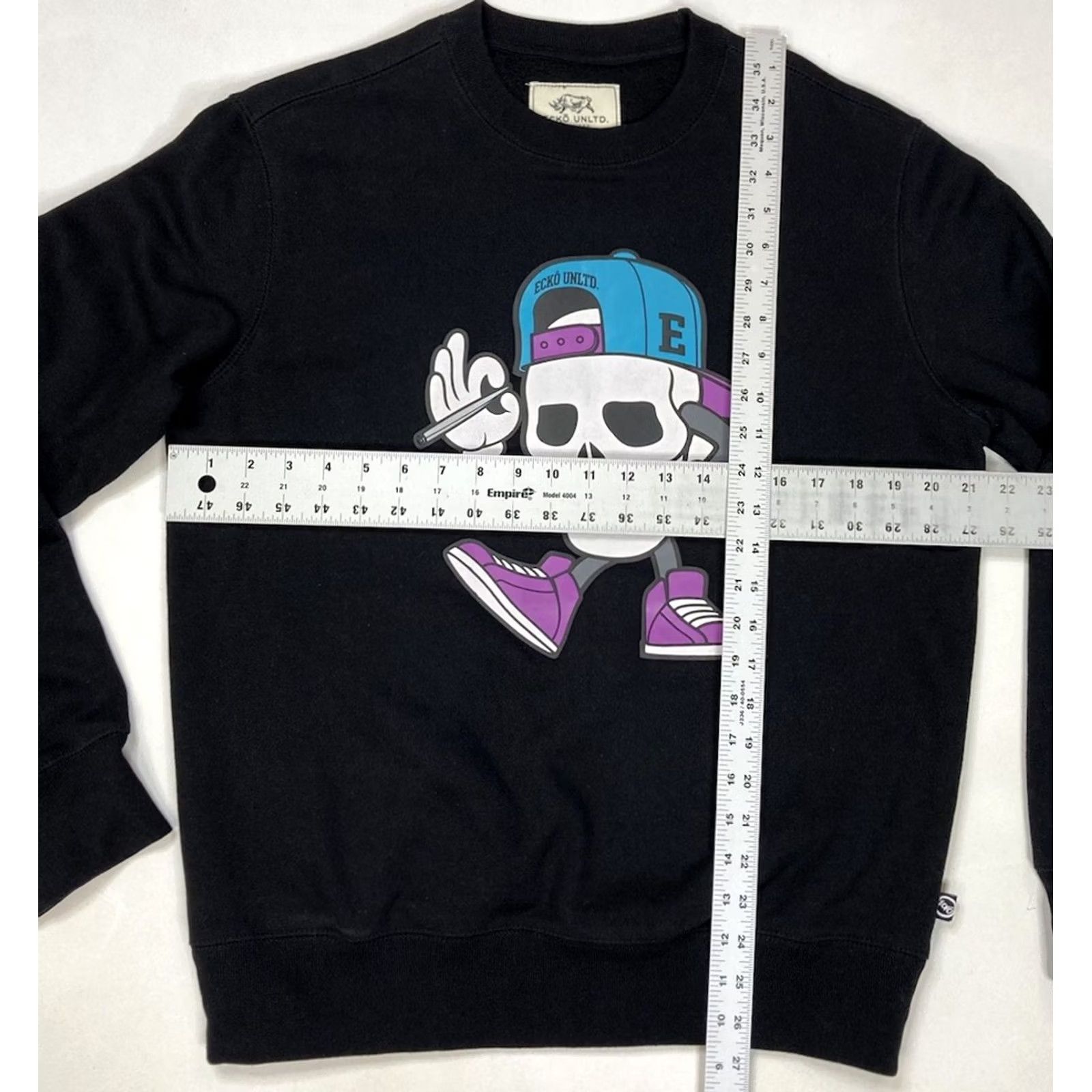 Ecko Unltd. VINTAGE Ecko Unltd Skull Graphic Crewneck Sweatshirt Men Small Black Size US S / EU 44-46 / 1 - 6 Thumbnail
