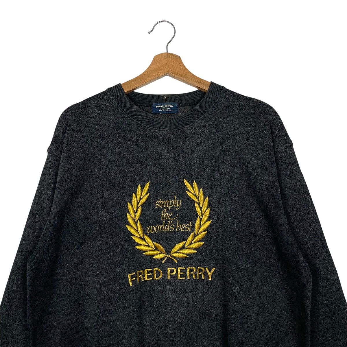 Fred Perry Vintage Fred Perry Big Logo Crewneck Sweatshirt Size US L / EU 52-54 / 3 - 2 Thumbnail