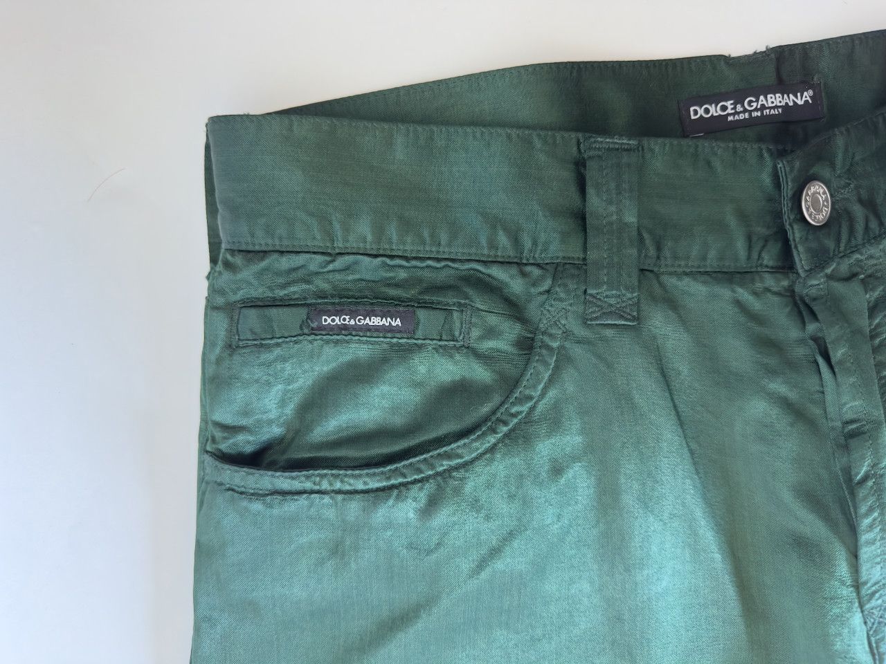 Dolce & Gabbana Green Cotton-Viscose Five-Pocket Pants IT 48 ZDP72/822N Size US 32 / EU 48 - 4 Thumbnail