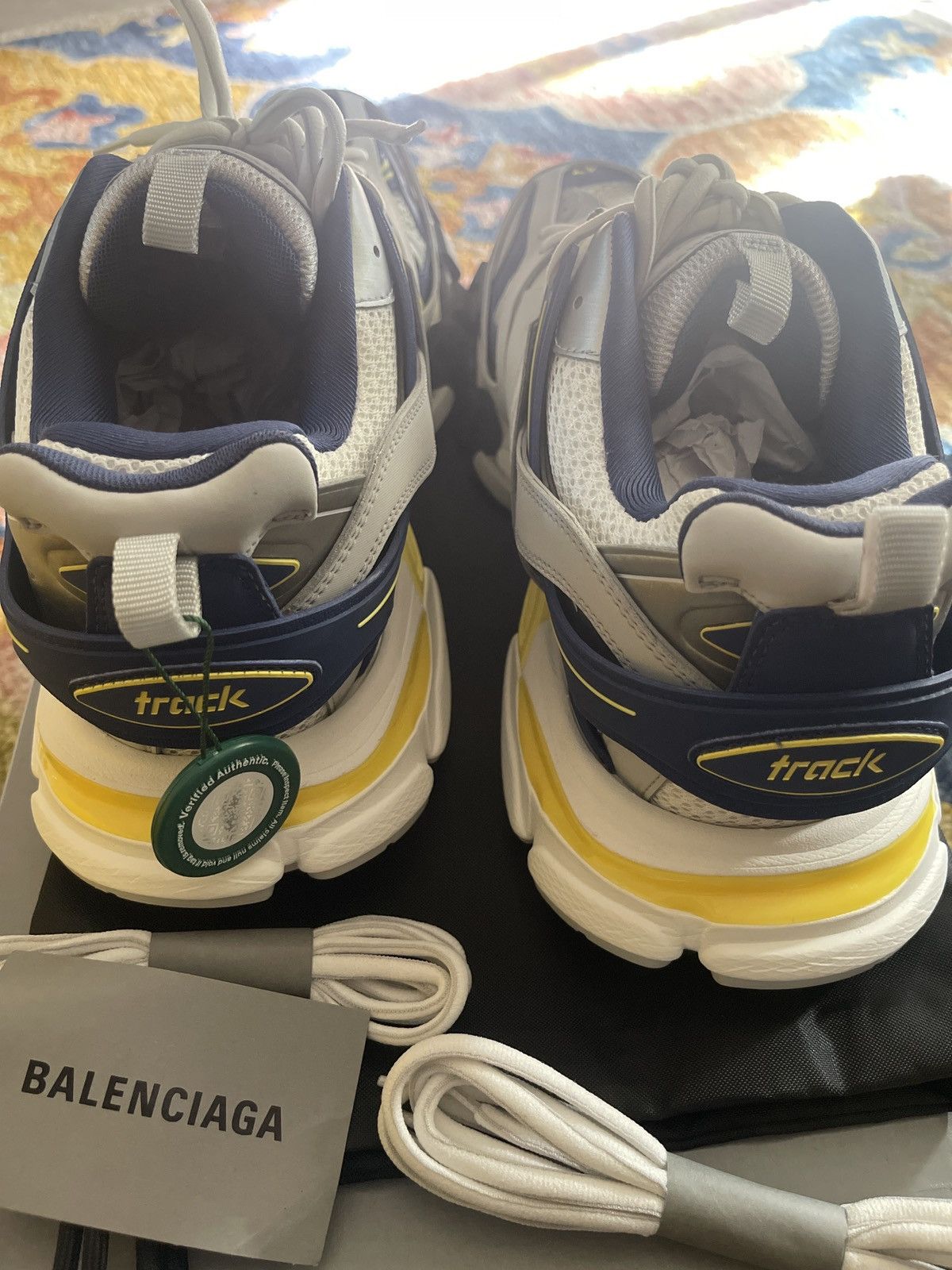 Balenciaga Balenciaga Track Sneakers Navy Yellow Grey Size 47EU / US 14 Size US 14 / EU 47 - 5 Thumbnail