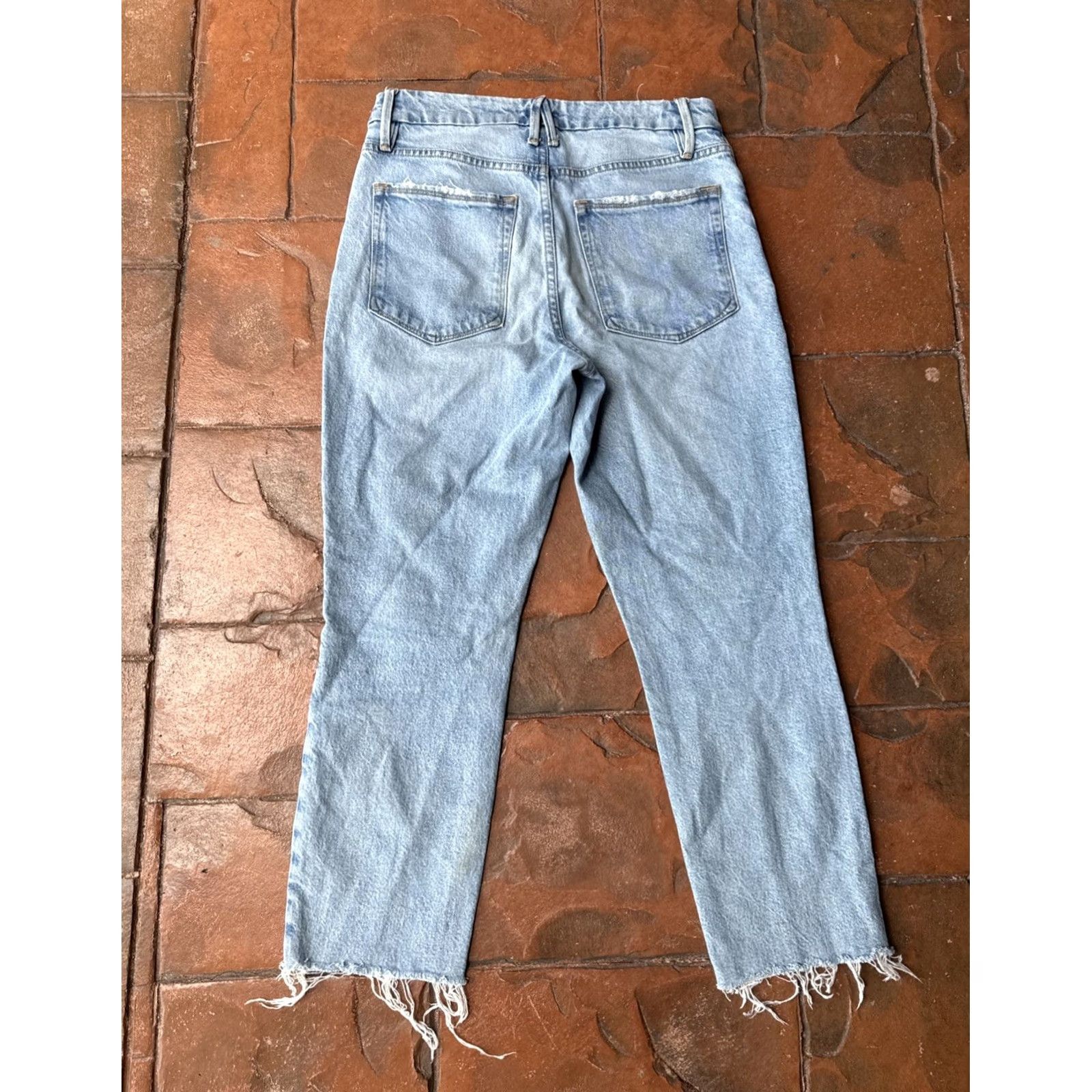 Good American VINTAGE Good American Jeans Distressed Frayed Hem Jeans Women’s 6/28 Light Wash City 90s Mens Girls Size 28" / US 6 / IT 42 - 3 Thumbnail