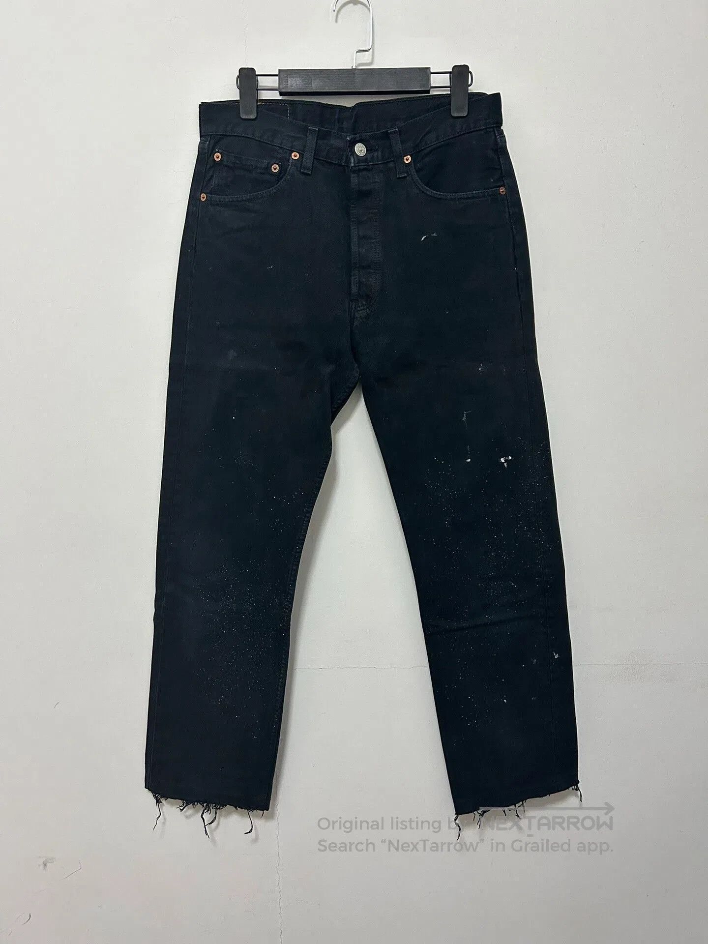 Levi's Vintage Clothing Levi's Vintage 501 Black Splatter Jeans. Size US 32 / EU 48 - 1 Thumbnail