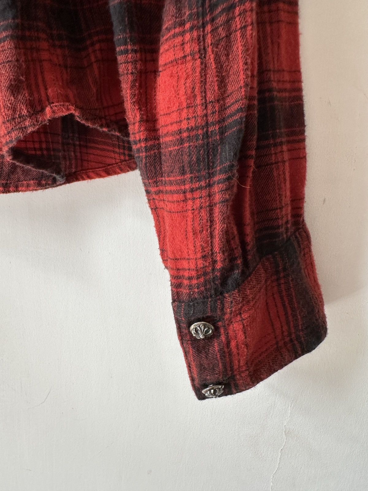 Chrome Hearts Chrome Hearts Red Leather Elbow Cross Flannel Size US M / EU 48-50 / 2 - 7 Thumbnail