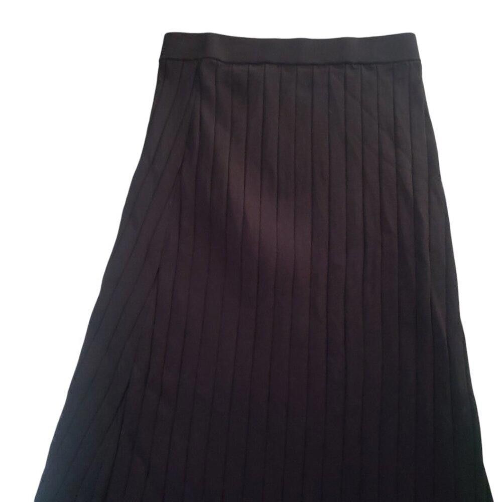 Designer CT1782 House of Harlow 1960 Black Maxi Ribbed Sweater Skirt Size 28" / US 6 / IT 42 - 2 Thumbnail