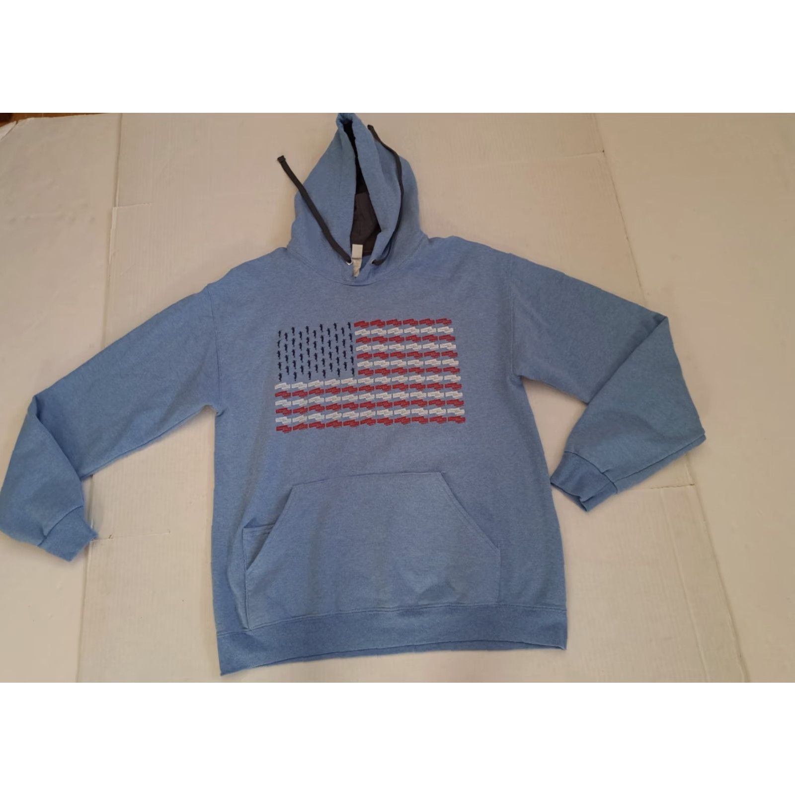 Fruit Of The Loom VINTAGE Fruit of the Loom Hoodie Lacrosse Flag Blue M Unisex Adults Pullover Hooded Canvas Cotton Size US M / EU 48-50 / 2 - 6 Thumbnail