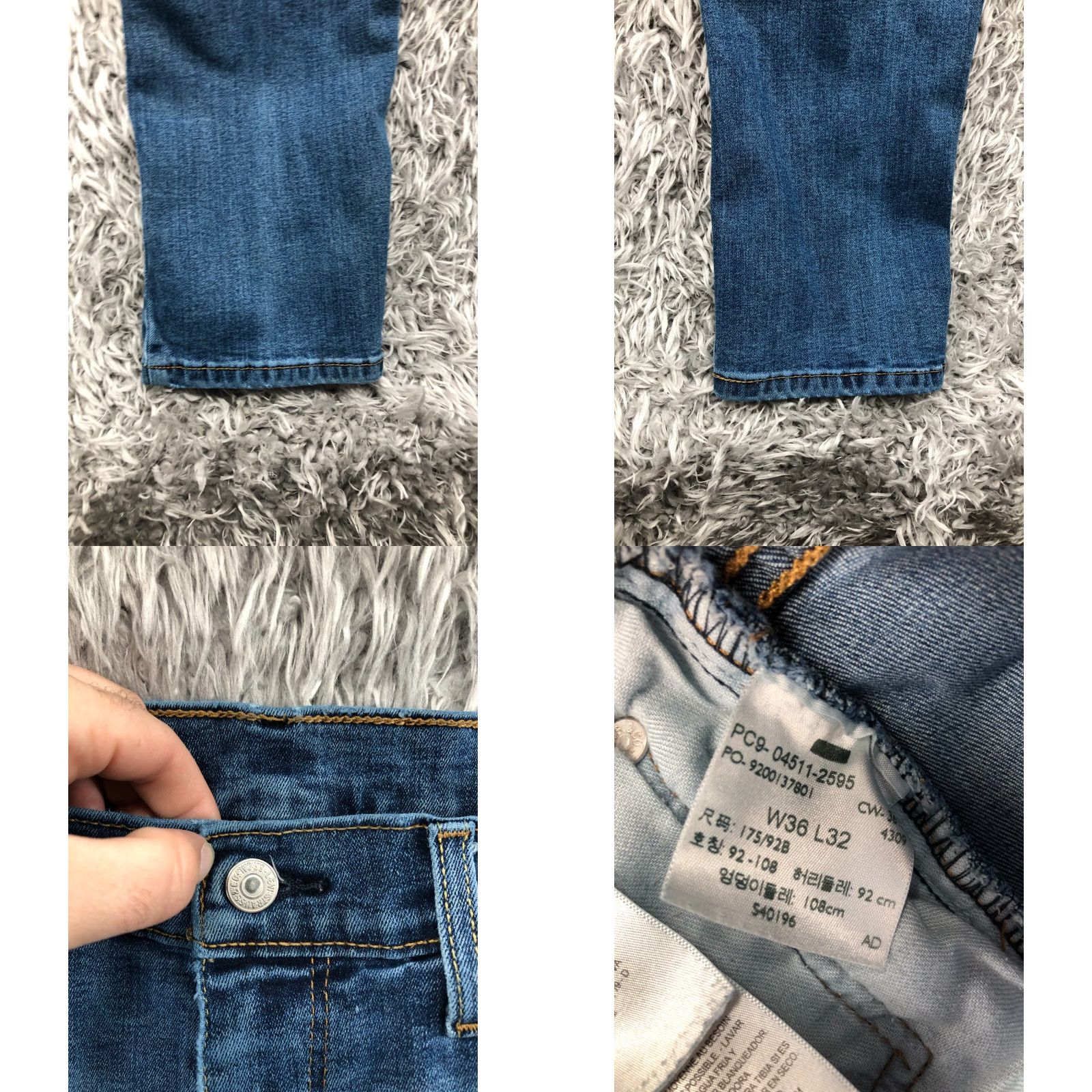 Levi's Levi's 511 Slim Straight Jeans Size 34x32 Mens Mid Rise Medium Wash Blue Size US 34 / EU 50 - 8 Thumbnail