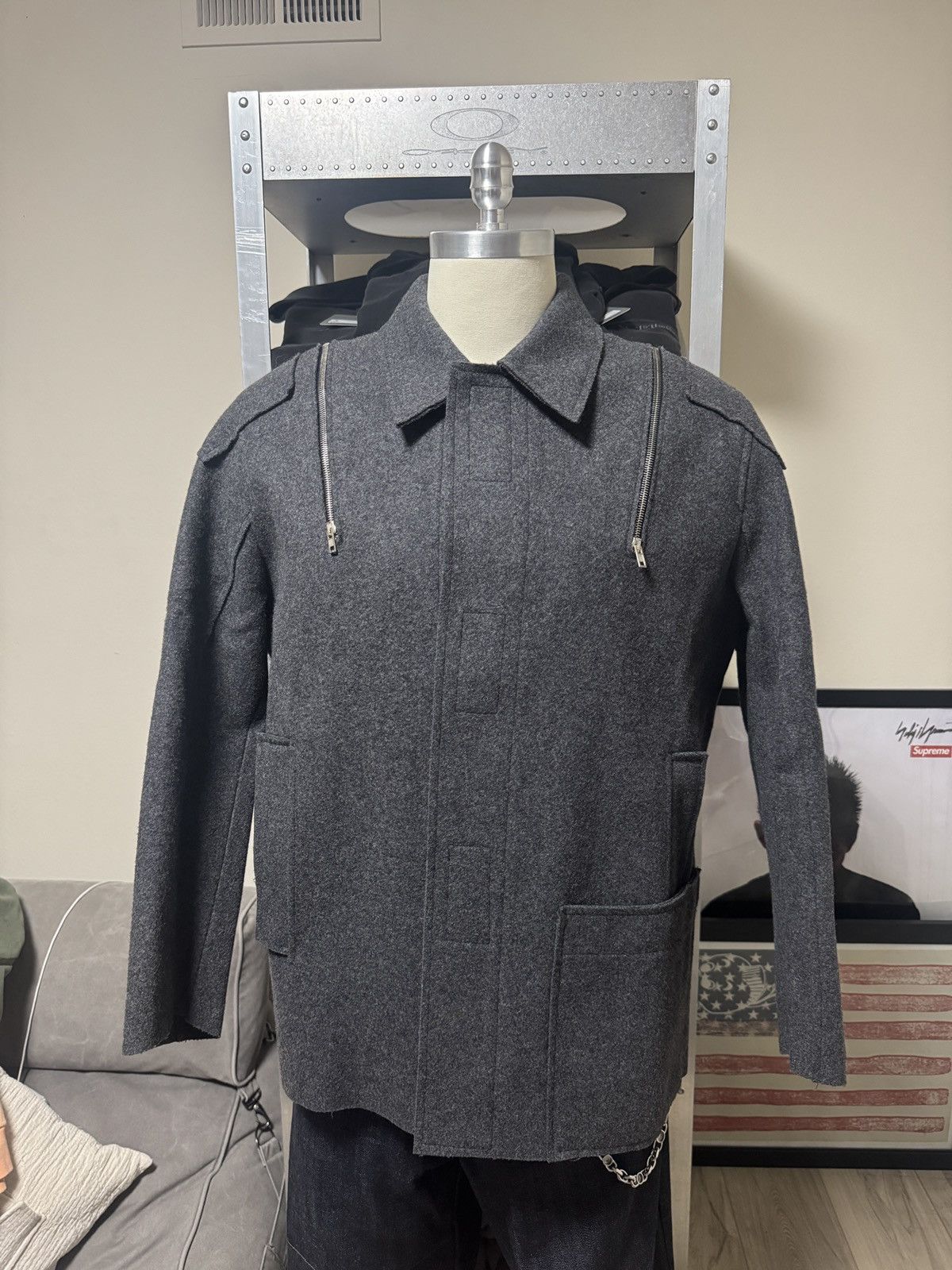Walter Van Beirendonck W & LT Walter Van Beirendonck Wool Zipper Coat Jacket Size US M / EU 48-50 / 2 - 1 Thumbnail