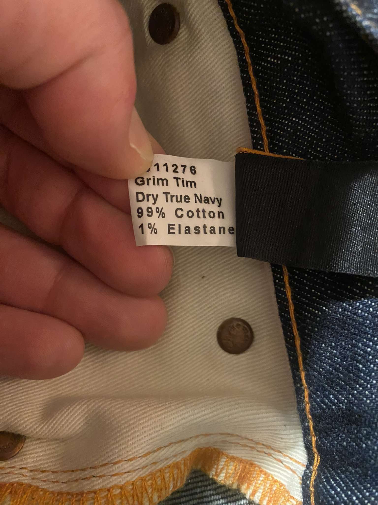 Nudie Jeans Grim Tim Dry True Navy Size US 32 / EU 48 - 4 Thumbnail
