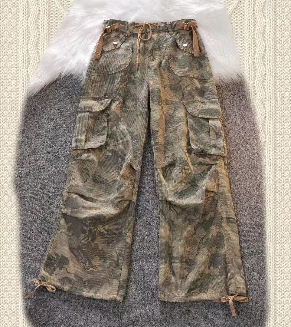 Vintage Vintage Camo Cargo Wide-Leg Pants Size US 32 / EU 48 - 1 Thumbnail