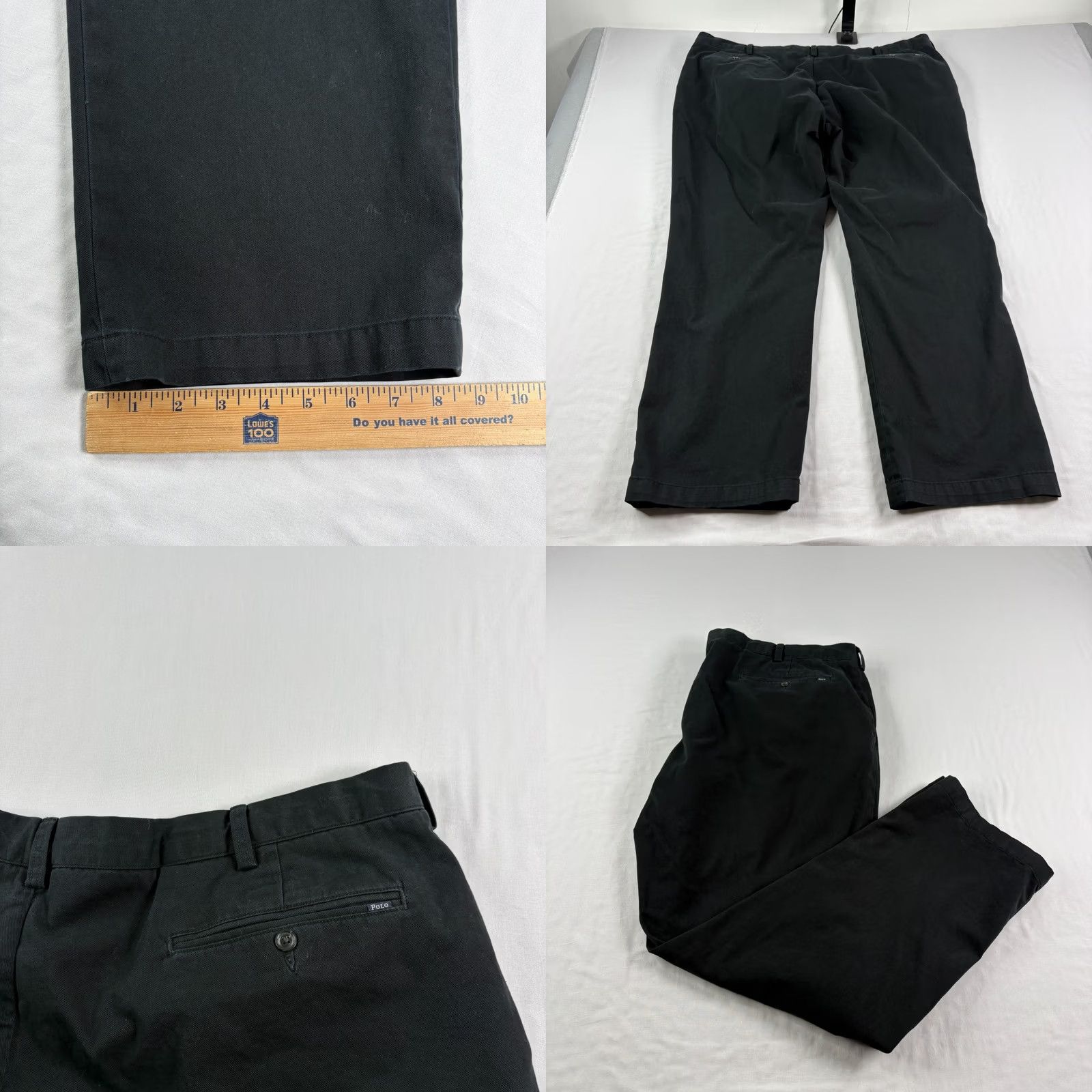Polo Ralph Lauren Polo Ralph Lauren Pants Mens 46x32 Black Chino Classic Fit Pleated Casual Slacks Size US XXL / EU 58 / 5 - 8 Thumbnail