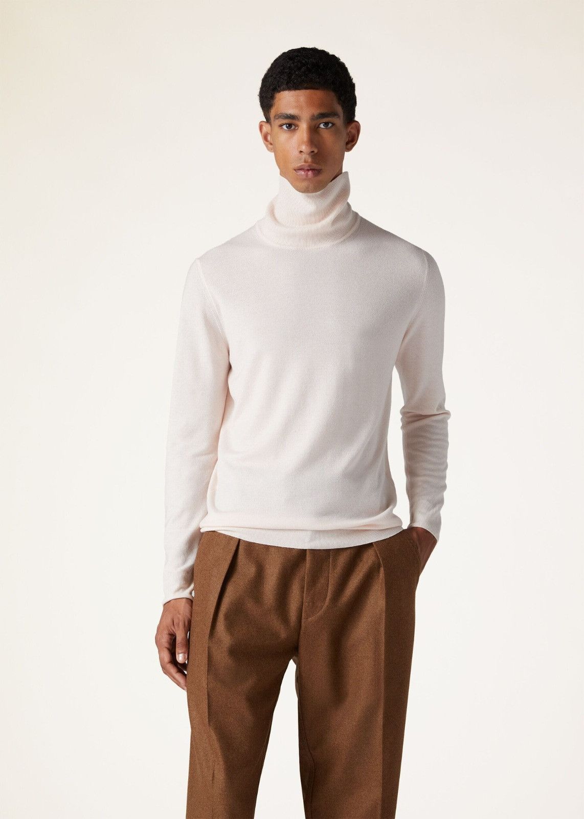 Loro Piana o1srvl11e0225 FAF9161 Turtleneck Sweater in Light Pink Size US L / EU 52-54 / 3 - 4 Thumbnail